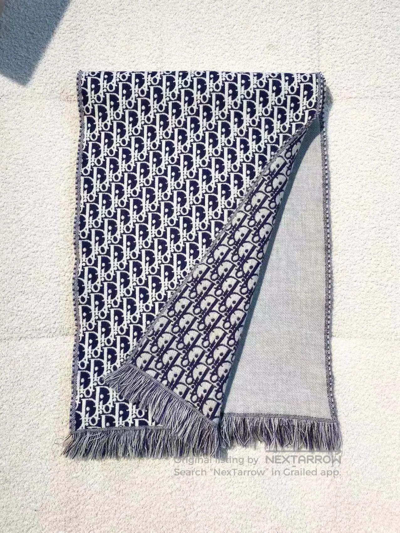 Dior Dior The old flower is full of printed wool fringed scarf| Size ONE SIZE - 2 Thumbnail