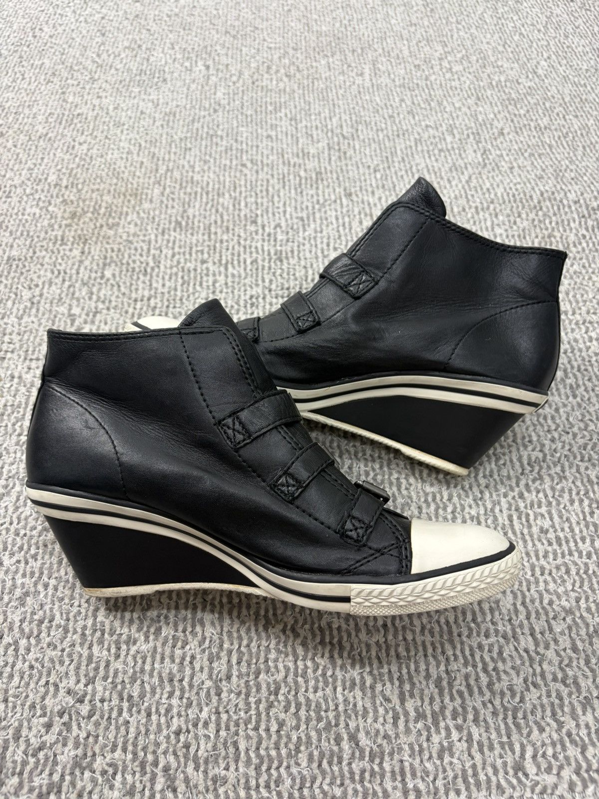 ASH Ash Wedge Genial Buckled Leather Size 40 Size US 10 / IT 40 - 9 Thumbnail