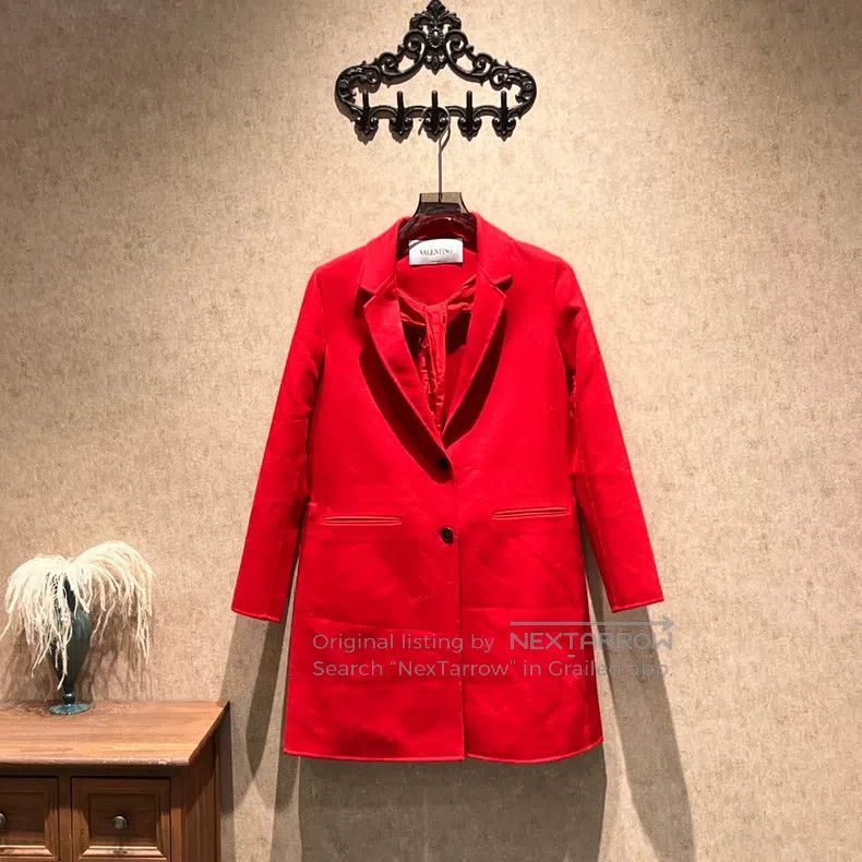 Valentino Valentino Red wool coat Size XS / US 0-2 / IT 36-38 - 1 Thumbnail