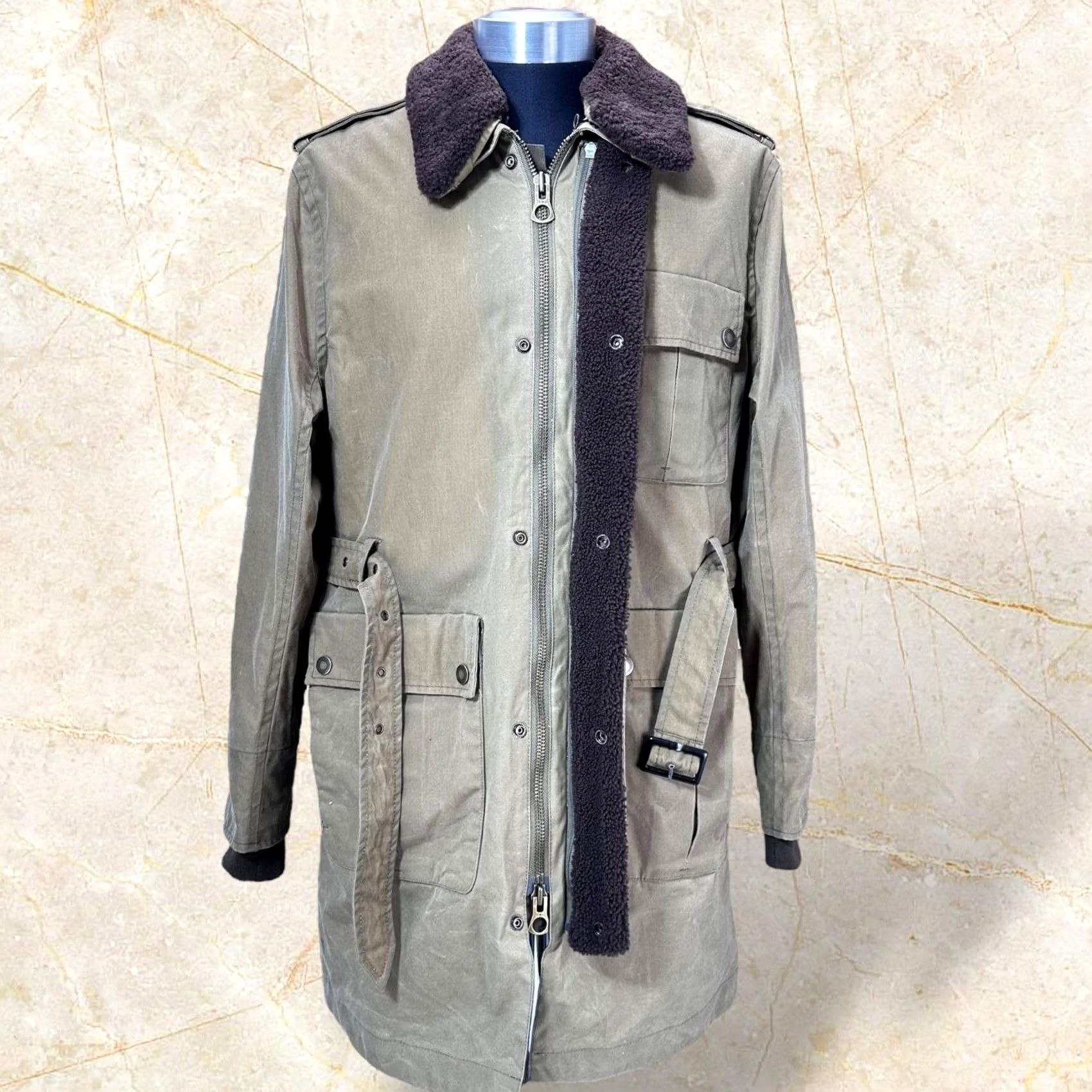 Timberland Timberland X British Millerain Premium Waxed Car Military Coat 8514J262 size L/G Size US L / EU 52-54 / 3 - 3 Thumbnail