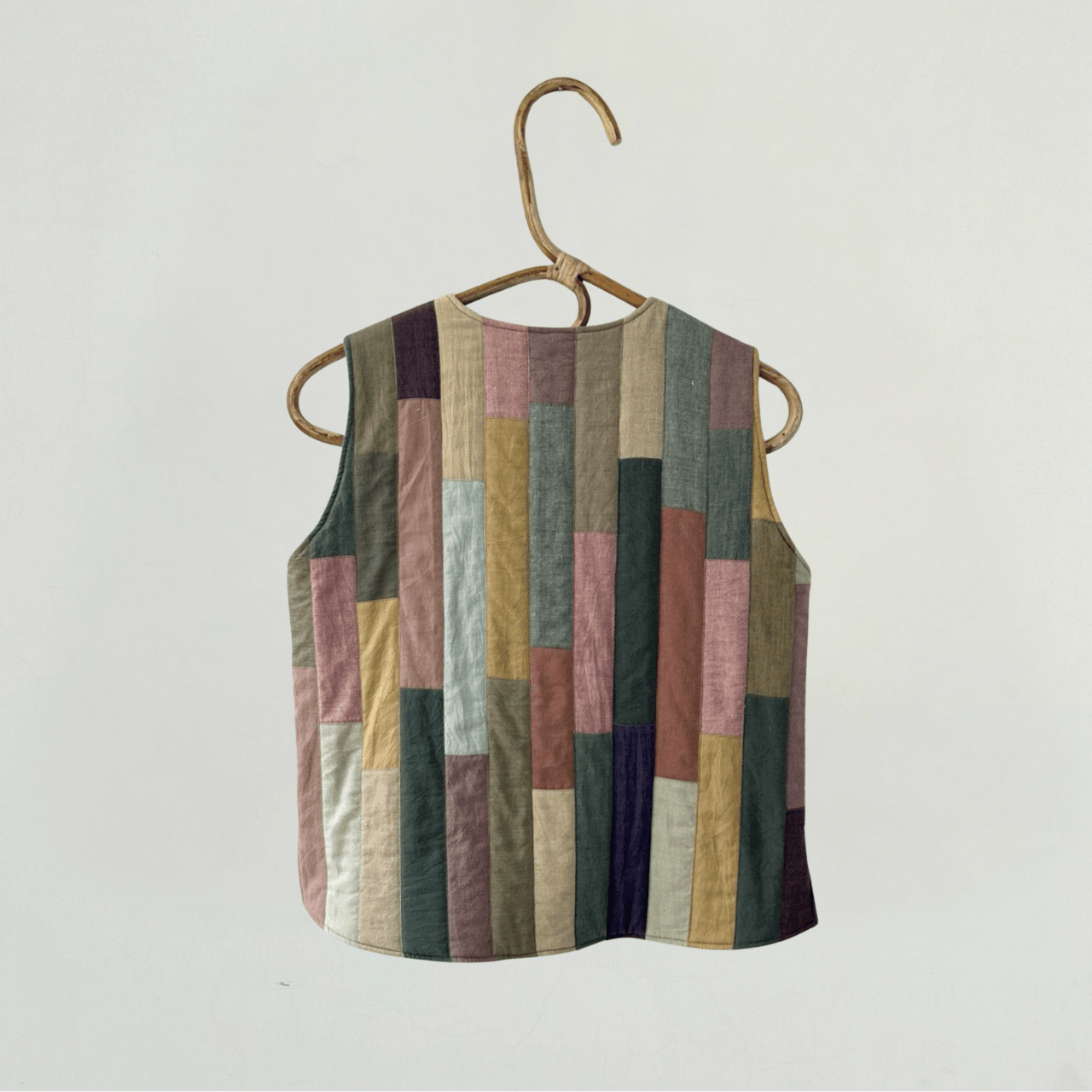 Handmade Vintage Inspired Organic Patchwork Vest Size L / US 10 / IT 46 - 2 Thumbnail