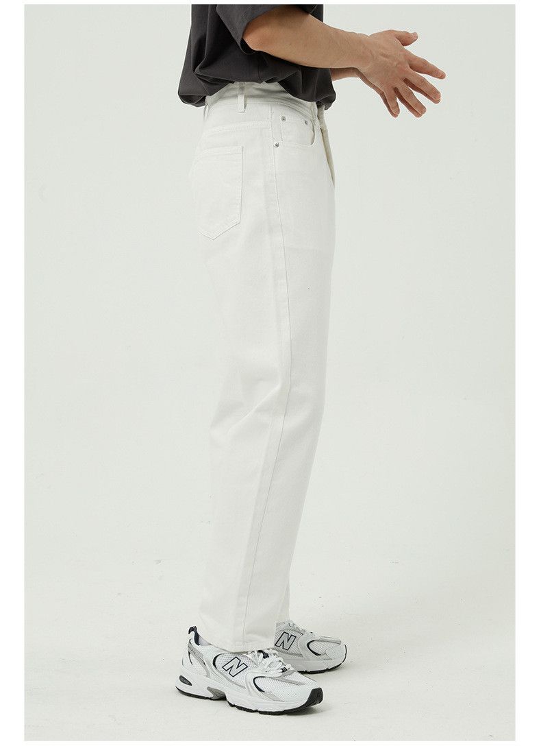 Japanese Brand Men's Japanese Retro White Slim Fit Simple Jeans Size US 32 / EU 48 - 2 Thumbnail