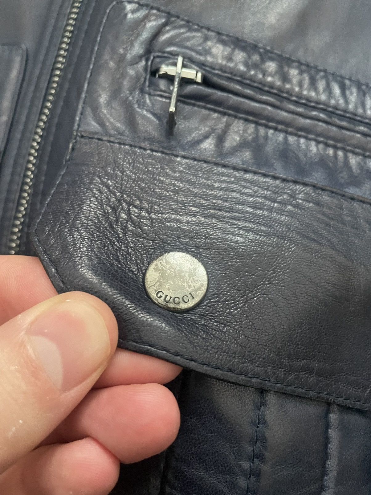 Gucci Gucci leather jacket Size US L / EU 52-54 / 3 - 3 Thumbnail