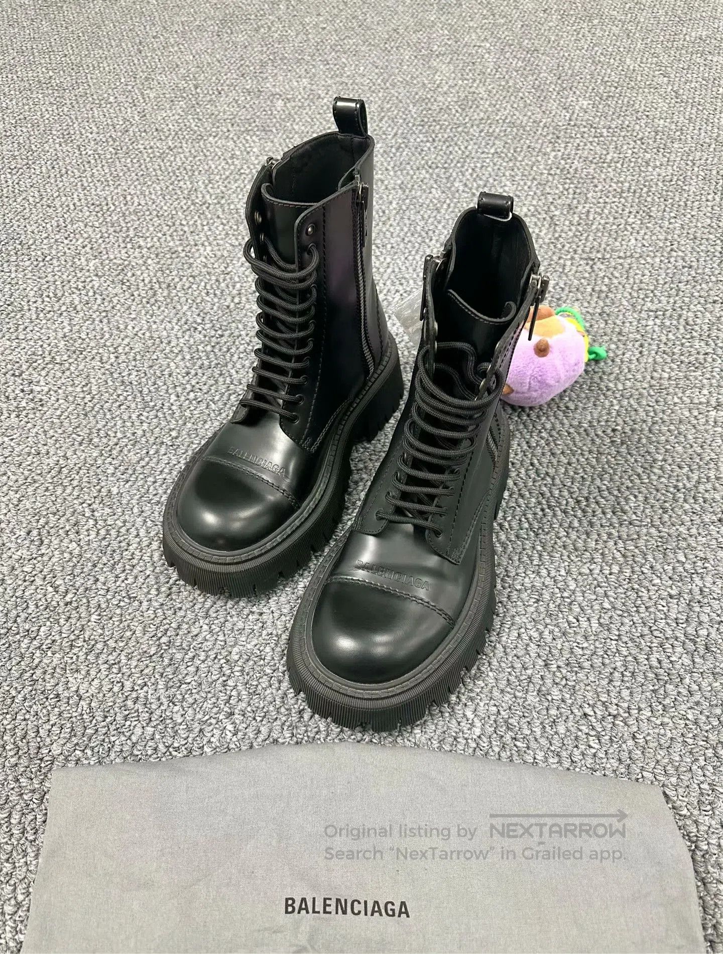 Balenciaga Balenciaga Black Zipper Round Toe Short Ankle Martin Boots Size US 5.5 / IT 35.5 - 2 Thumbnail