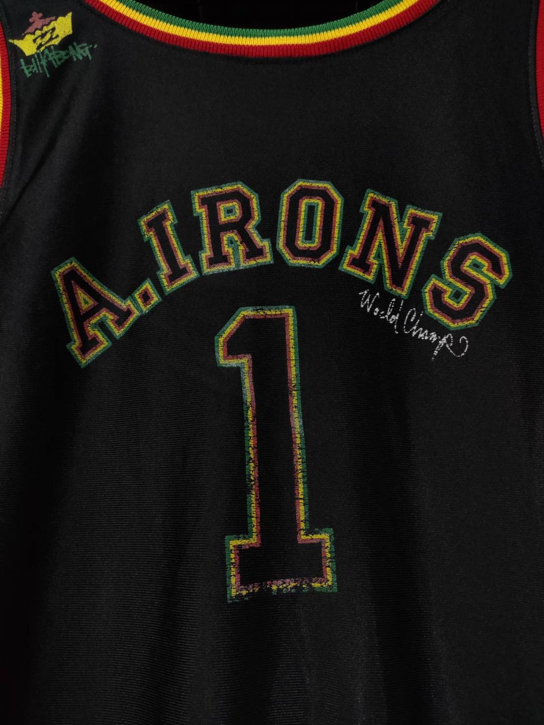 Billabong Vtg Billabong Andy Irons #1 World Champ Hawaii Rasta jersey Size US XL / EU 56 / 4 - 10 Thumbnail