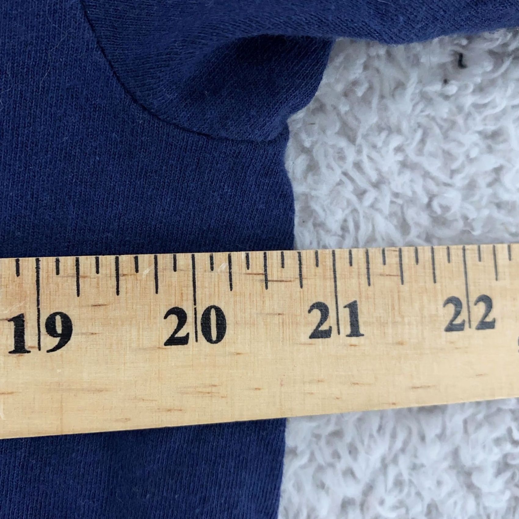Hanes VINTAGE Hanes Pocket Shirt Mens L Navy Blue Crewneck 90s Cotton Short Sleeve Size US L / EU 52-54 / 3 - 6 Thumbnail