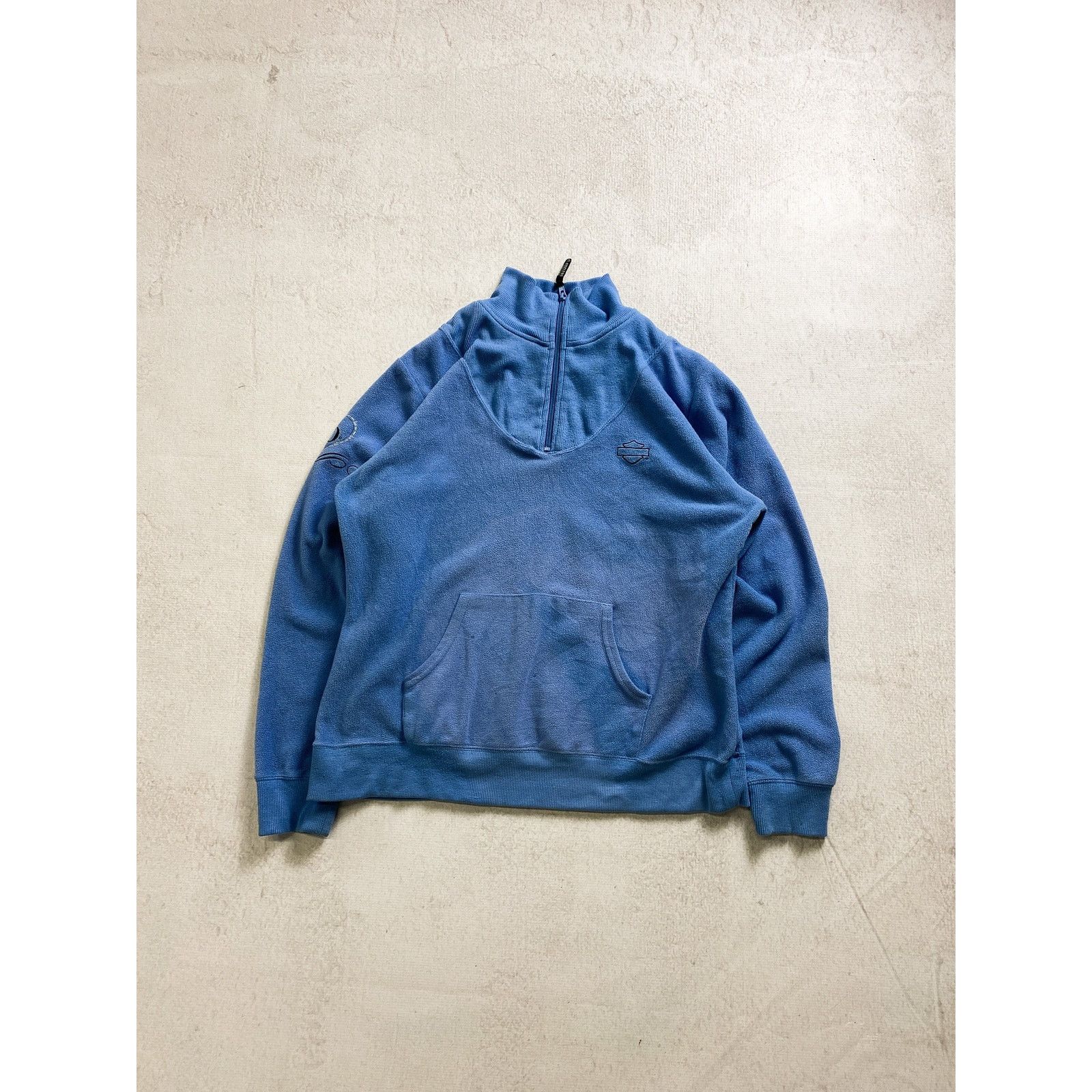 Harley Davidson Vintage 90s Harley Davidson Blue Sweatshirt - Women's Medium Size M / US 6-8 / IT 42-44 - 1 Thumbnail