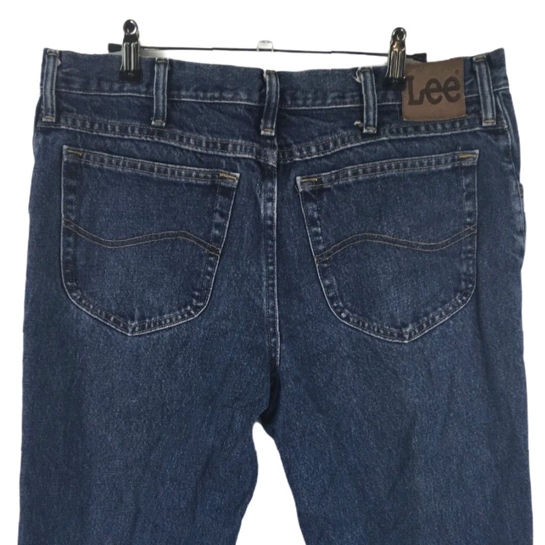 Lee Lee Mens George Classic Straight Denim Jeans Cotton Blue 36x34 Regular Medium Wash Mens Jeans Size US 36 / EU 52 - 5 Thumbnail