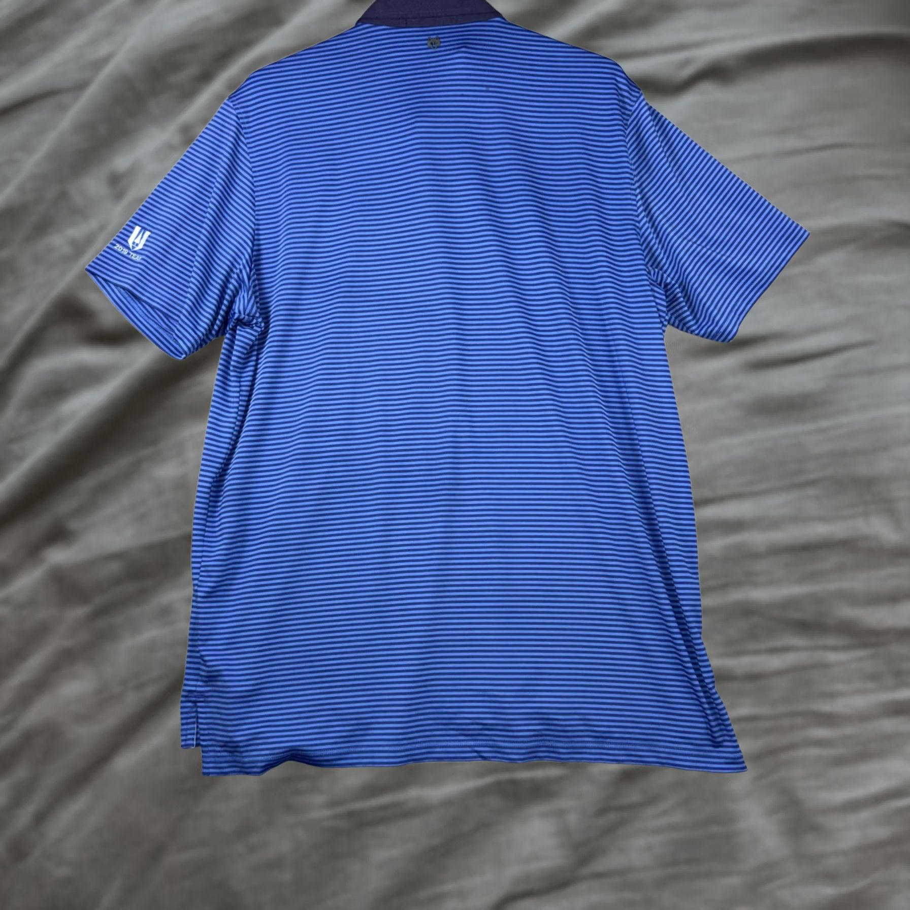 Vintage Greyson Polo Shirt Mens XL Blue Stripe Performance Golf 2019 Team Logo Shirt Mens XL Blue Stripe Polo Size US XL / EU 56 / 4 - 1 Thumbnail