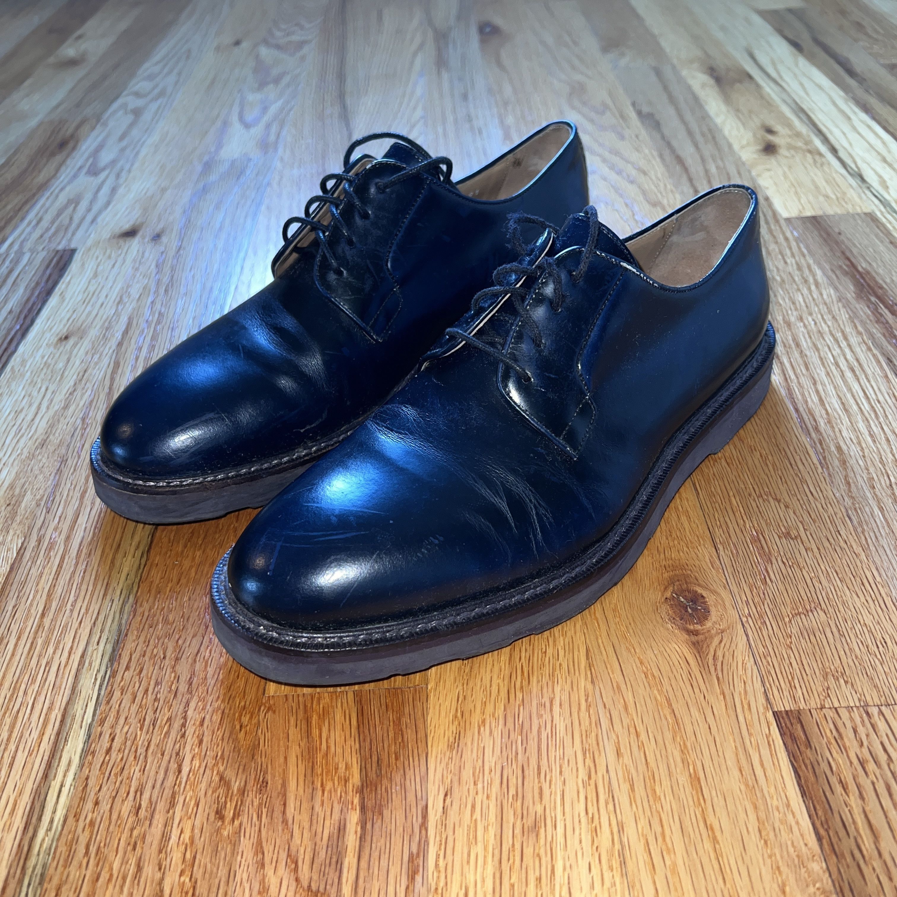 Paul Smith NAVY BLUE PAUL SMITH LEATHER LACE UP OXFORD US8 / UK7 Size US 8 / EU 41 - 1 Thumbnail