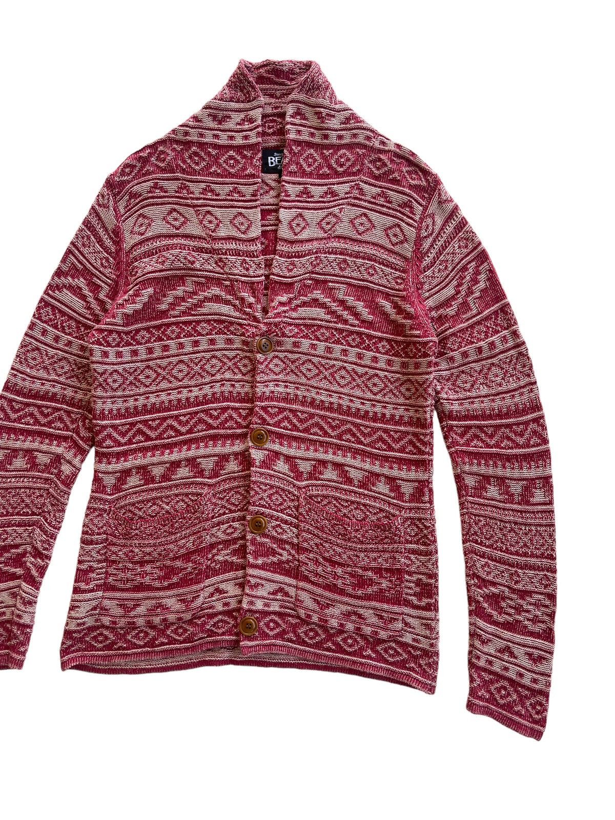 Beams Plus Beams Aztec Native Cable Knit Cardigan Japan Size US S / EU 44-46 / 1 - 5 Thumbnail