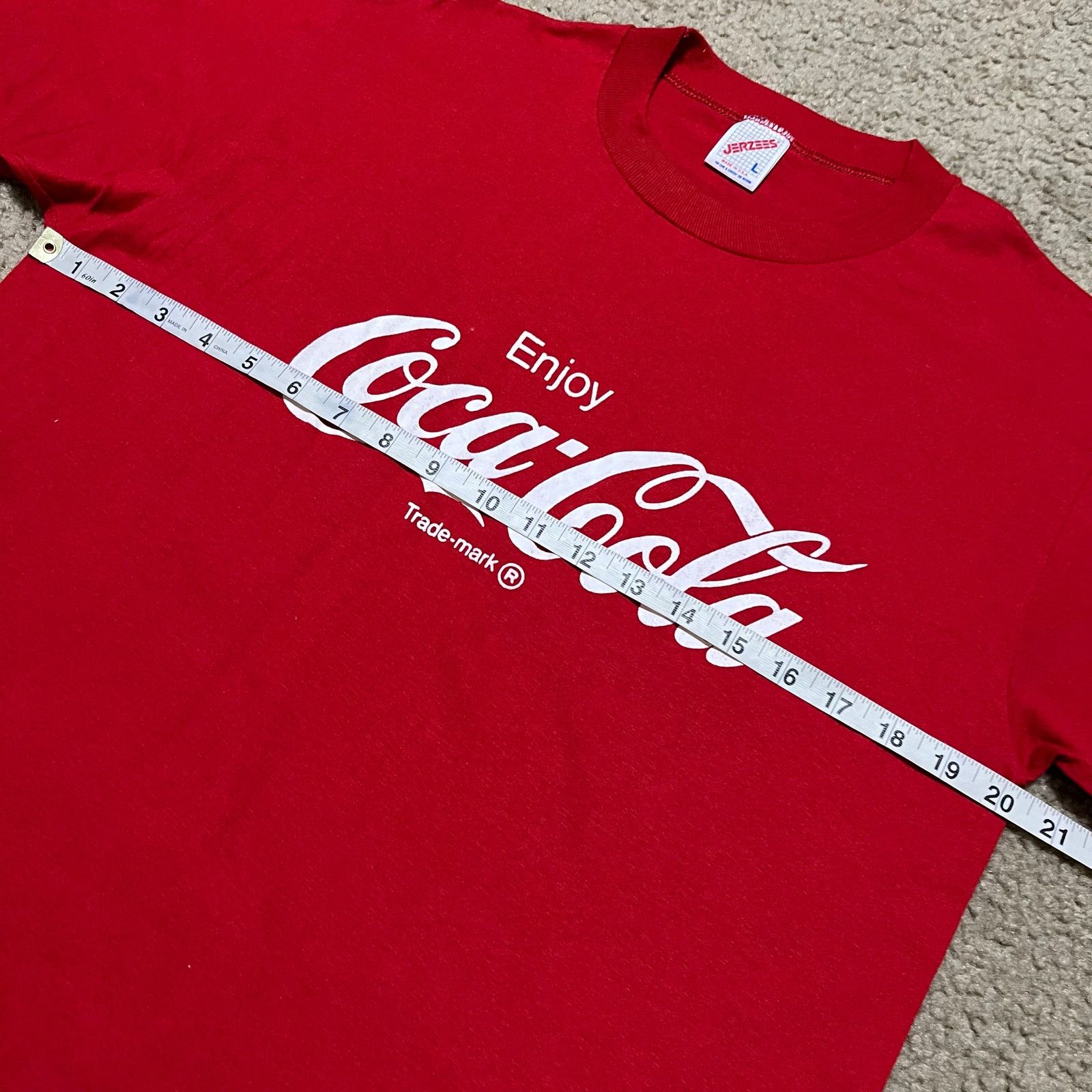 Jerzees Vintage 90s Coca Cola Promo Red Graphic Shirt Large Size US L / EU 52-54 / 3 - 7 Thumbnail