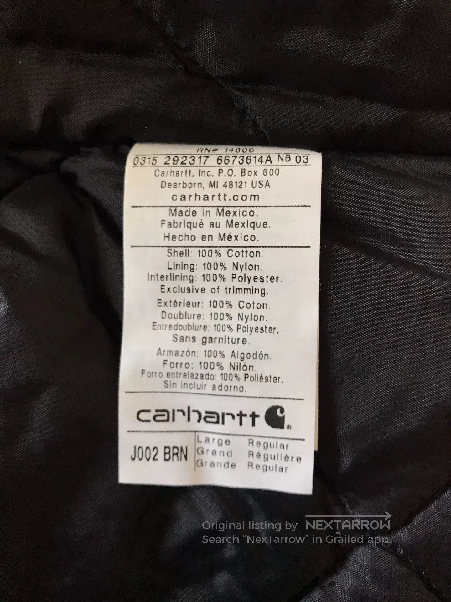 Carhartt Carhartt J002 Canvas Work Jacket. Size US L / EU 52-54 / 3 - 9 Thumbnail