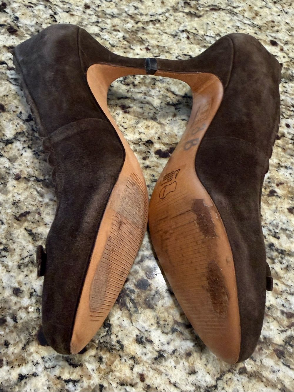 Boden Boden brown suede leather scallop trim heels rockabilly 39 Size US 7.5 / IT 37.5 - 10 Thumbnail