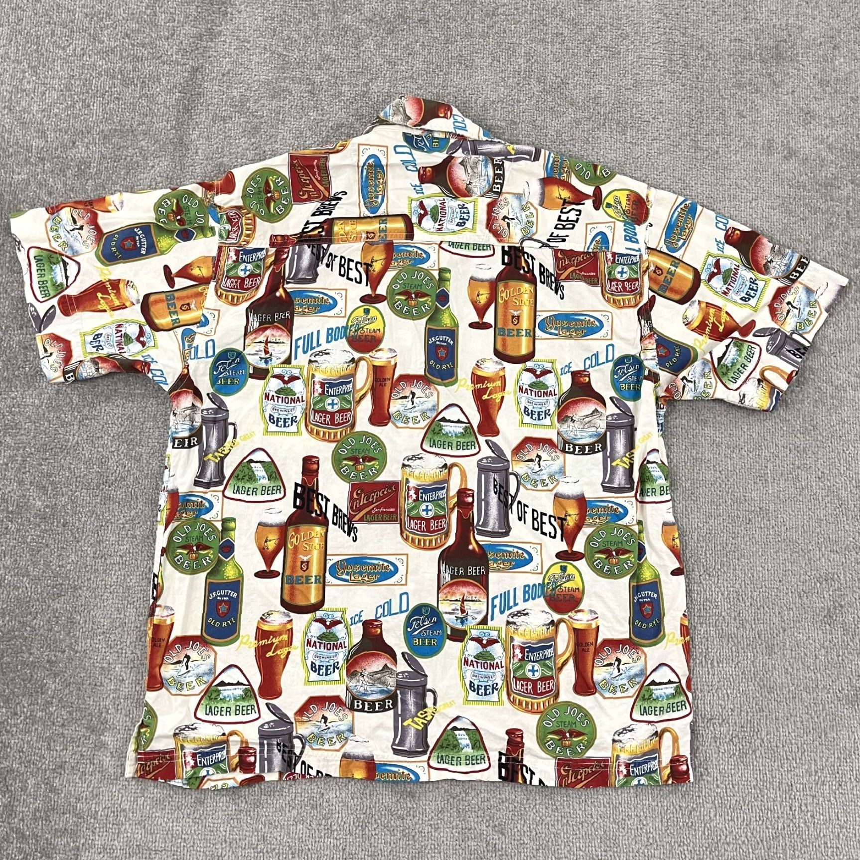 Vintage Cactus Novelty Button-Up Shirt Mens Medium White Lager Beer Geometric 90s Casual Size US M / EU 48-50 / 2 - 6 Thumbnail
