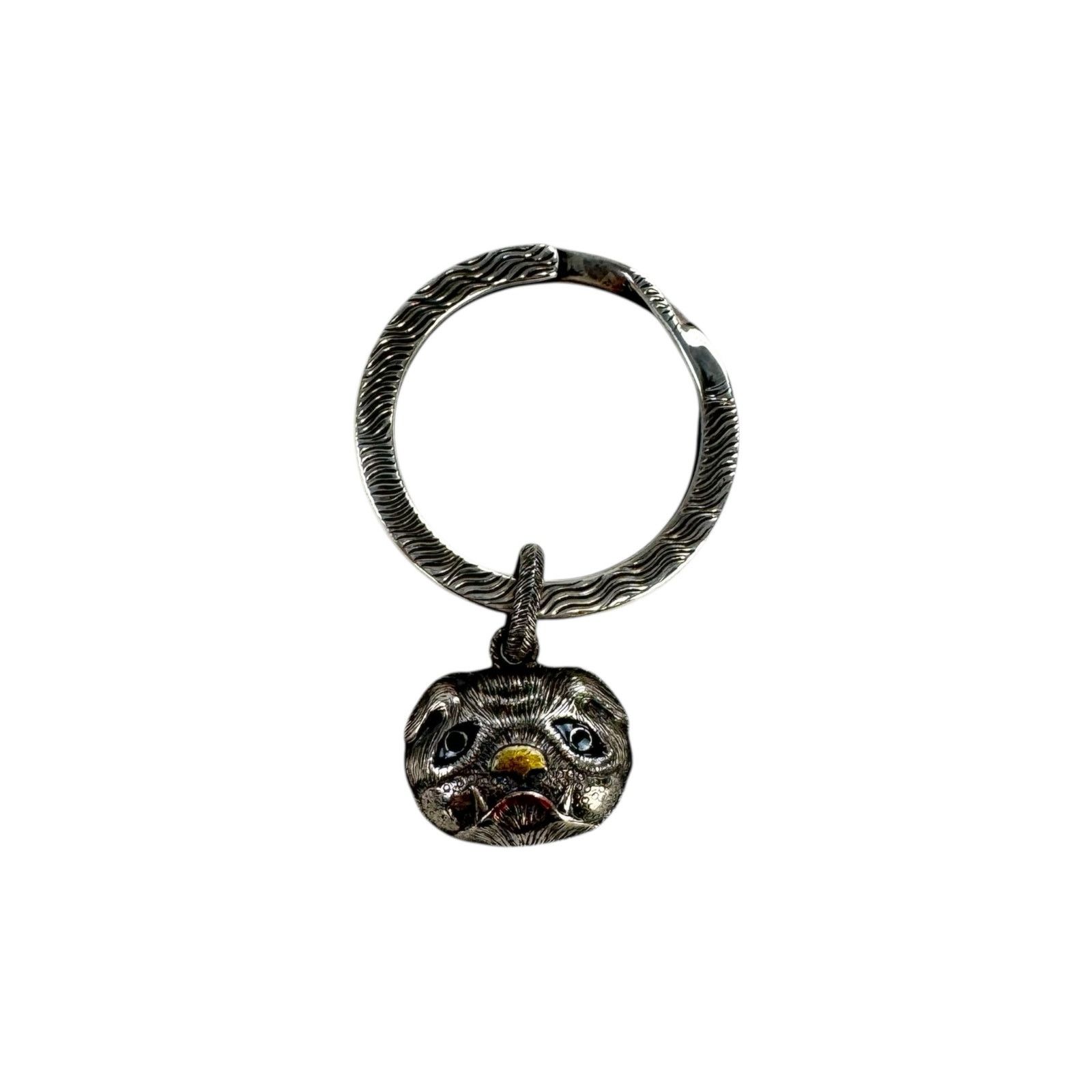 Gucci Gucci Sterling Silver Bulldog Key Ring Size ONE SIZE - 1 Thumbnail