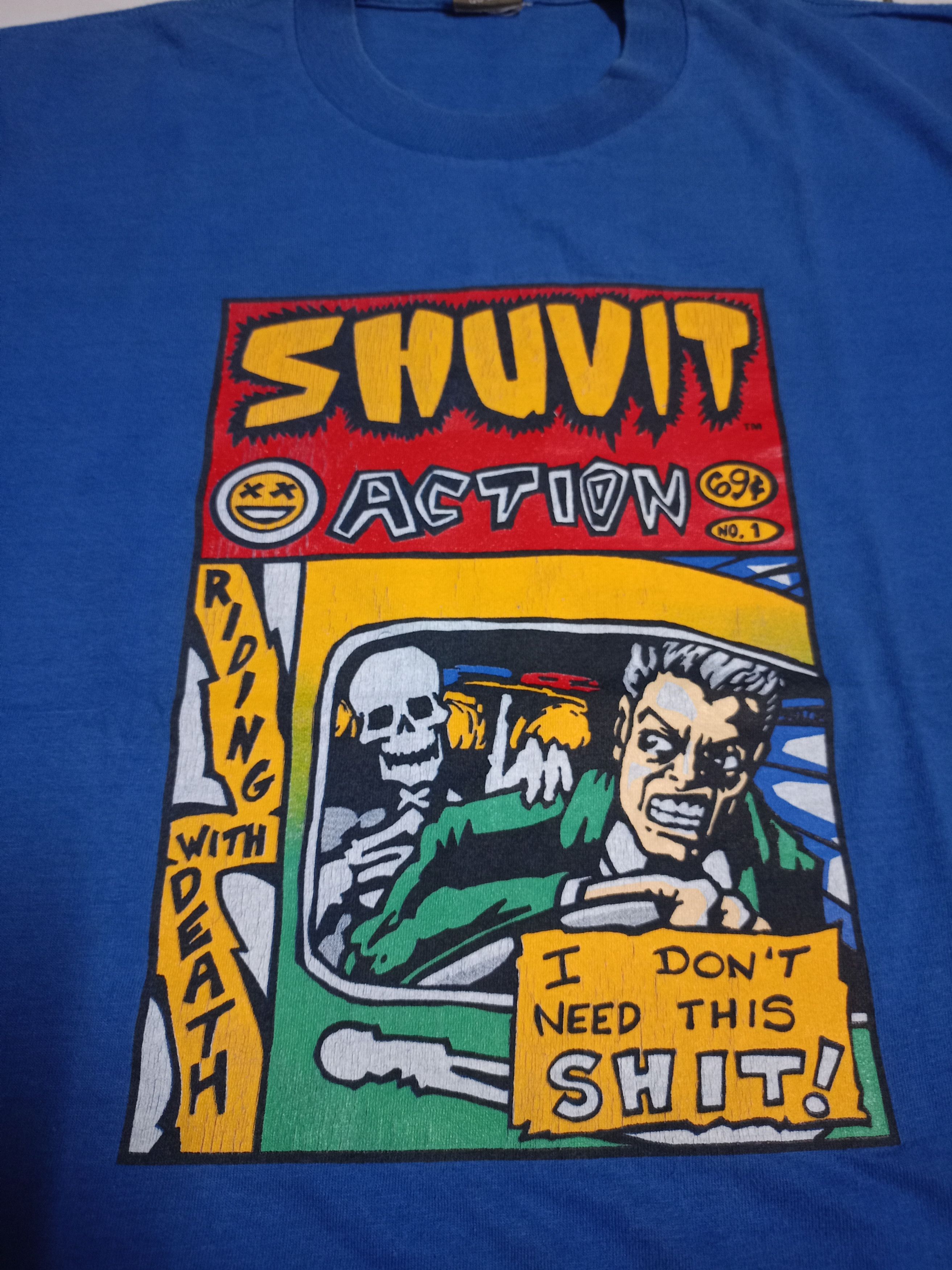 Vintage Vintage rare 90s shuvit skateboard t shirt Size US M / EU 48-50 / 2 - 2 Thumbnail