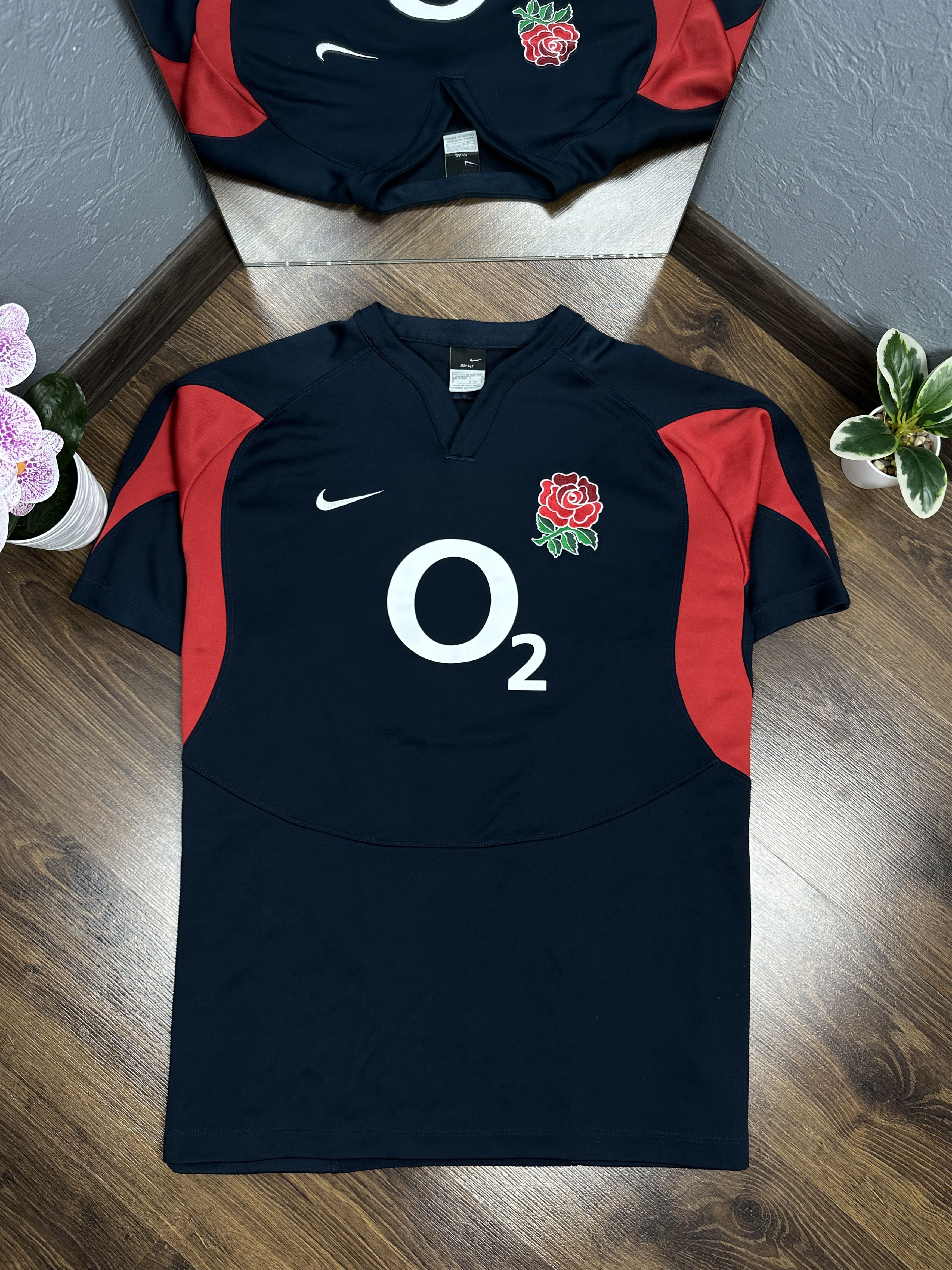 Nike × Vintage Nike O2 England Rugby Jersey T-Shirt Size US XXL / EU 58 / 5 - 1 Thumbnail