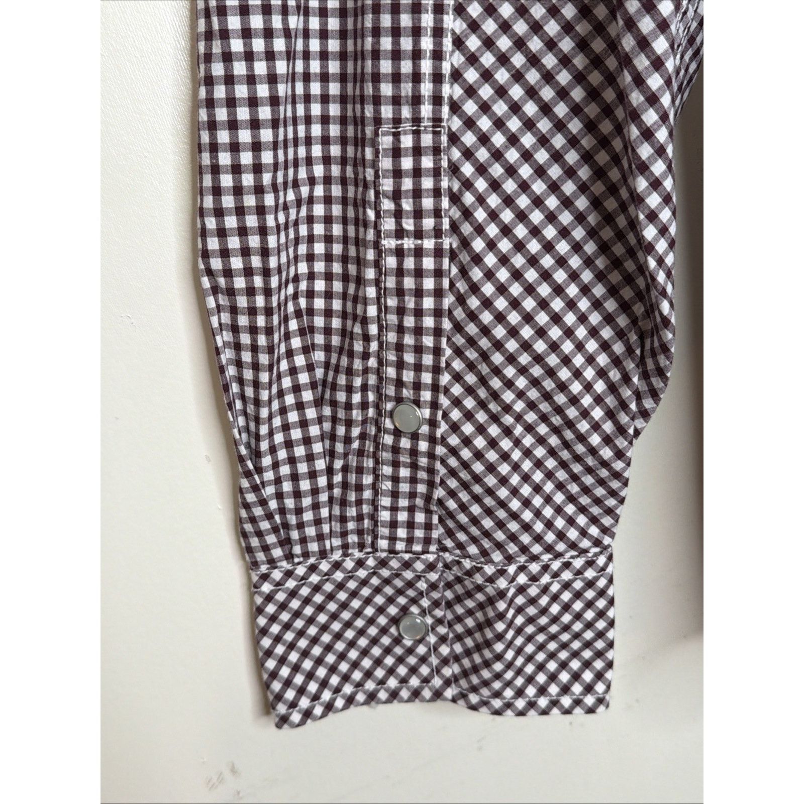Marc Ecko Marc Ecko Gingham Shirt Men's 3XL Snap Front Long Sleeve Size US XXL / EU 58 / 5 - 10 Thumbnail