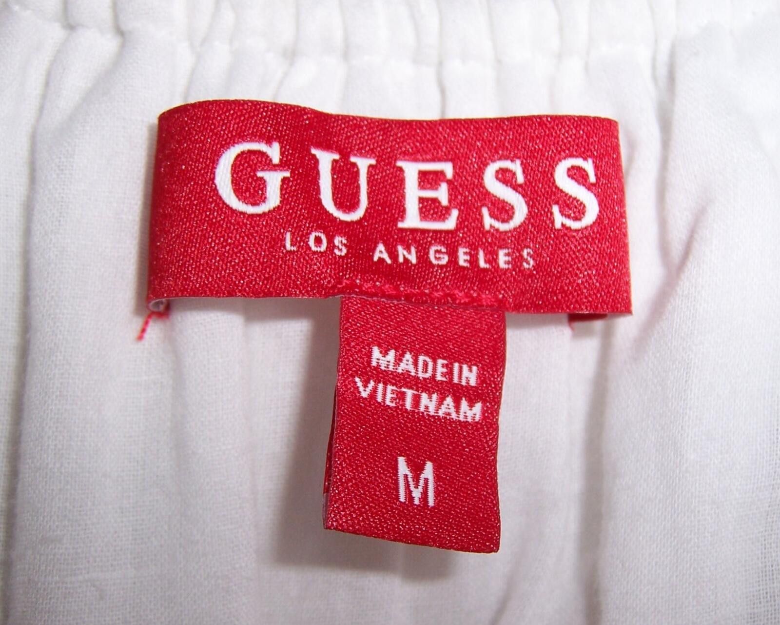 Guess Guess ECO Kimmy Smocked Mini Dress - Medium - White Size M / US 6-8 / IT 42-44 - 5 Thumbnail