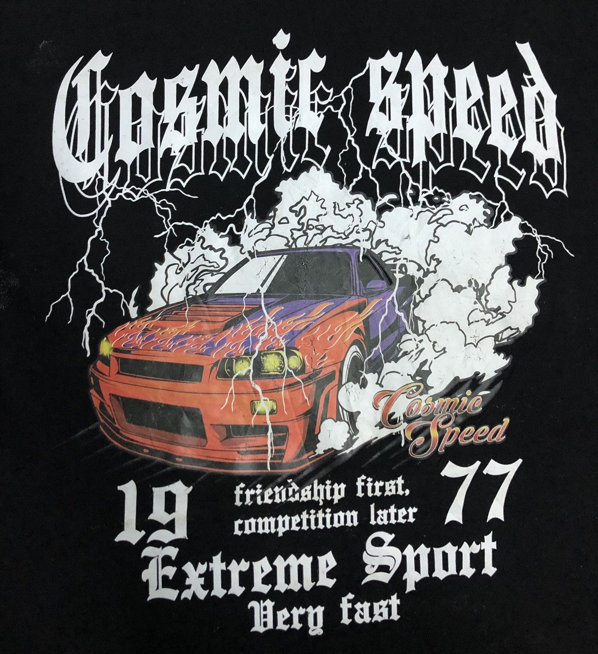 Vintage Vintage ROMWE Cosmic Speed Extreme Sport T-Shirt Size US L / EU 52-54 / 3 - 3 Thumbnail