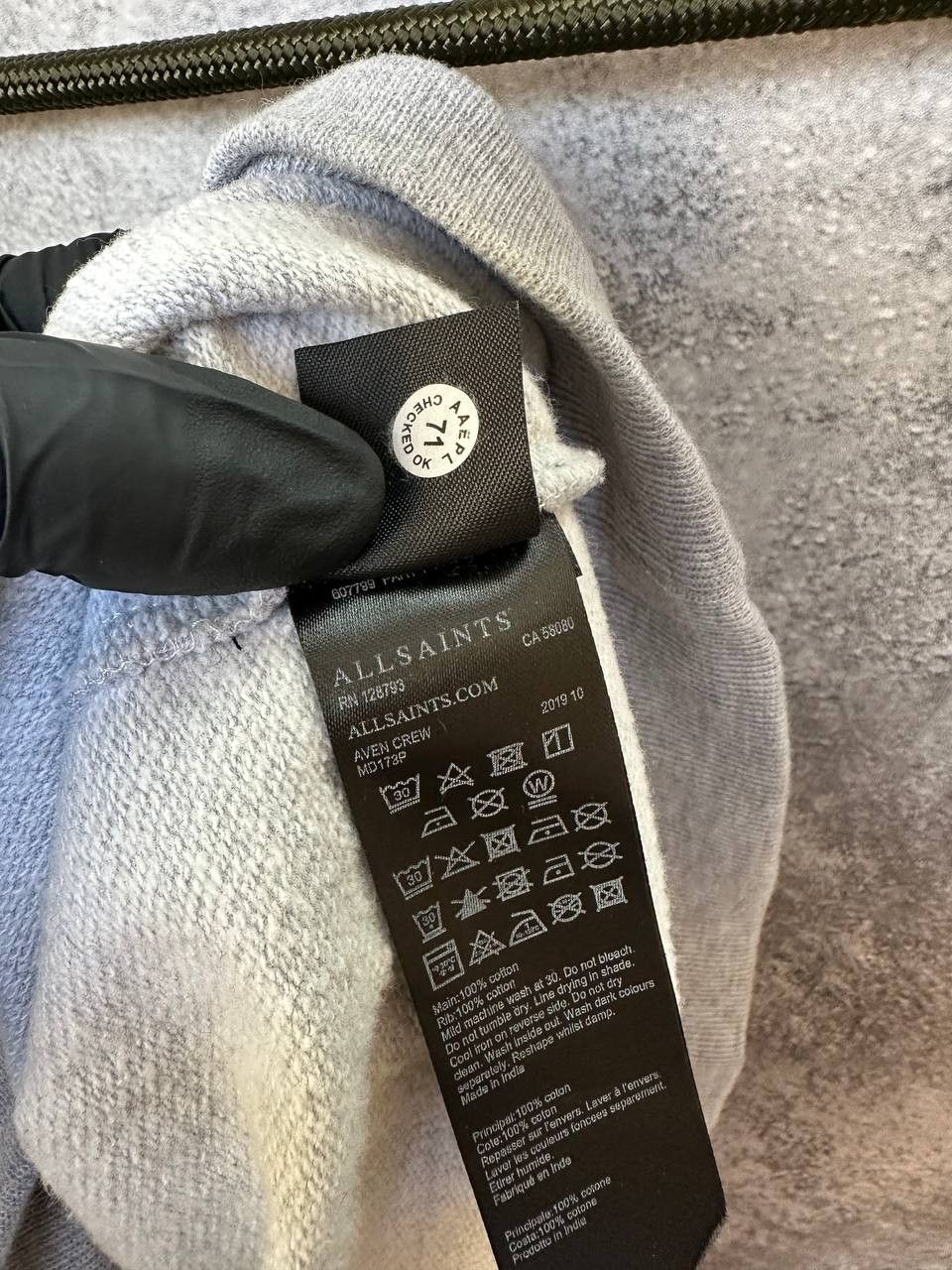 Allsaints ALLSAINTS Aven Crew Sweatshirt Gray Pullover LS Oversized Size US S / EU 44-46 / 1 - 12 Thumbnail