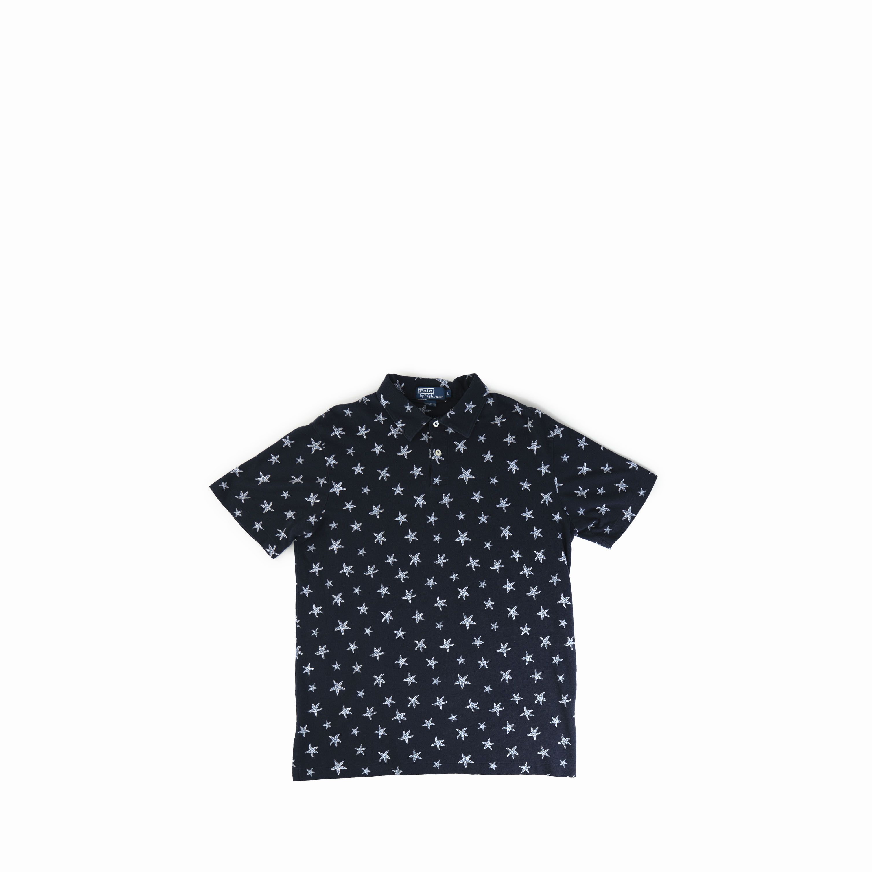Polo Ralph Lauren Vintage 2002 Polo Ralph Lauren Starfish Print Polo Shirt Size US L / EU 52-54 / 3 - 1 Thumbnail