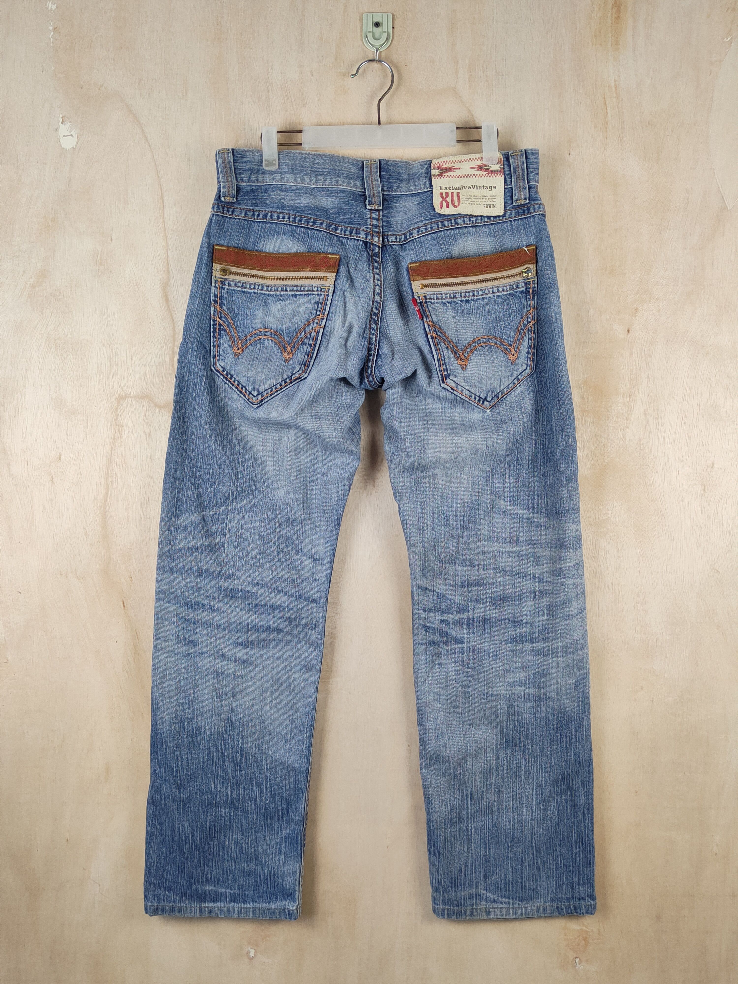 Edwin Edwin Blue vintage Distressed Ripped Jeans #S2477 Size US 32 / EU 48 - 7 Thumbnail
