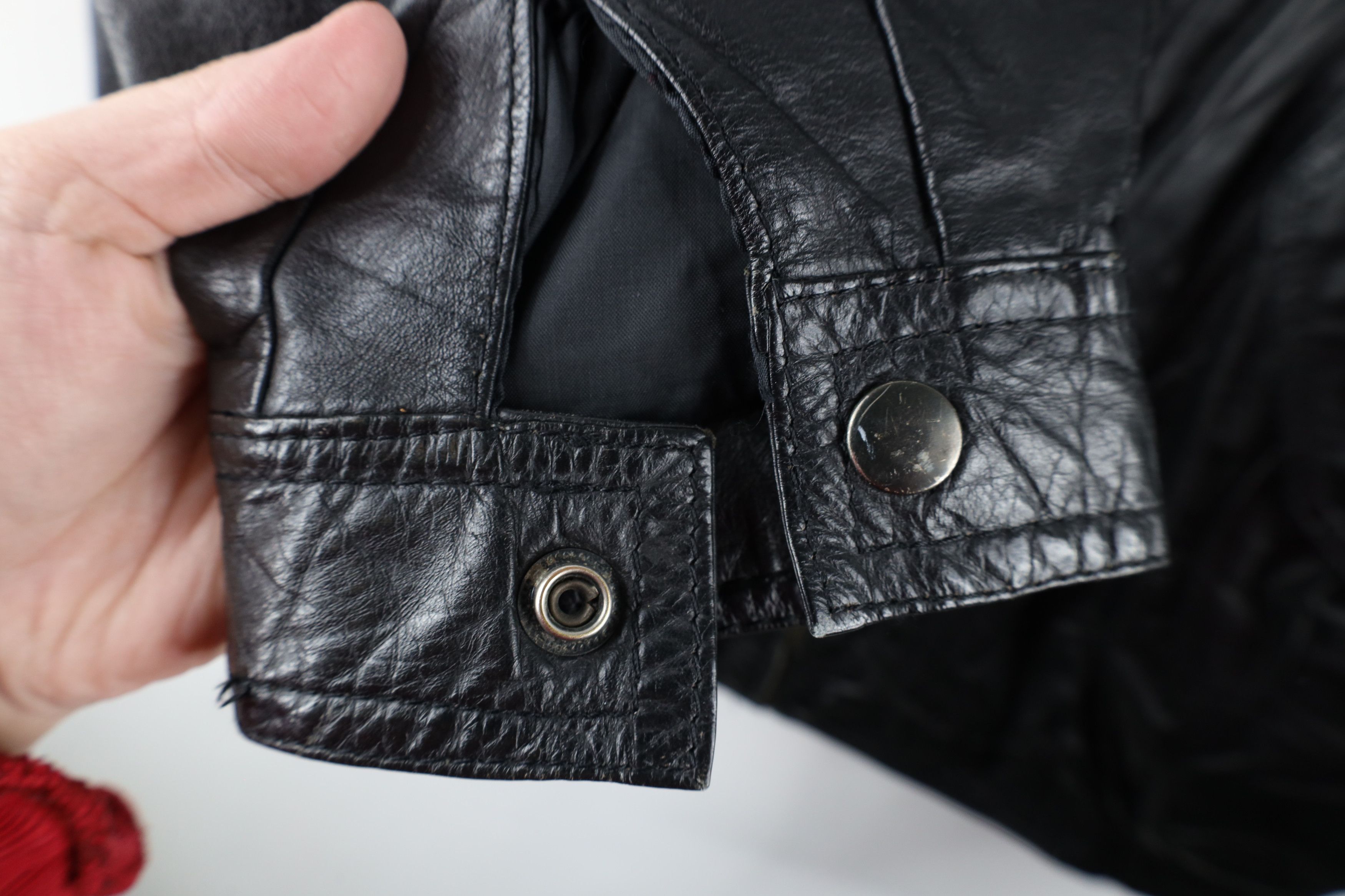 Vintage Vintage 90s Streetwear Leather Full Zip Bomber Jacket Black Size US L / EU 52-54 / 3 - 6 Thumbnail