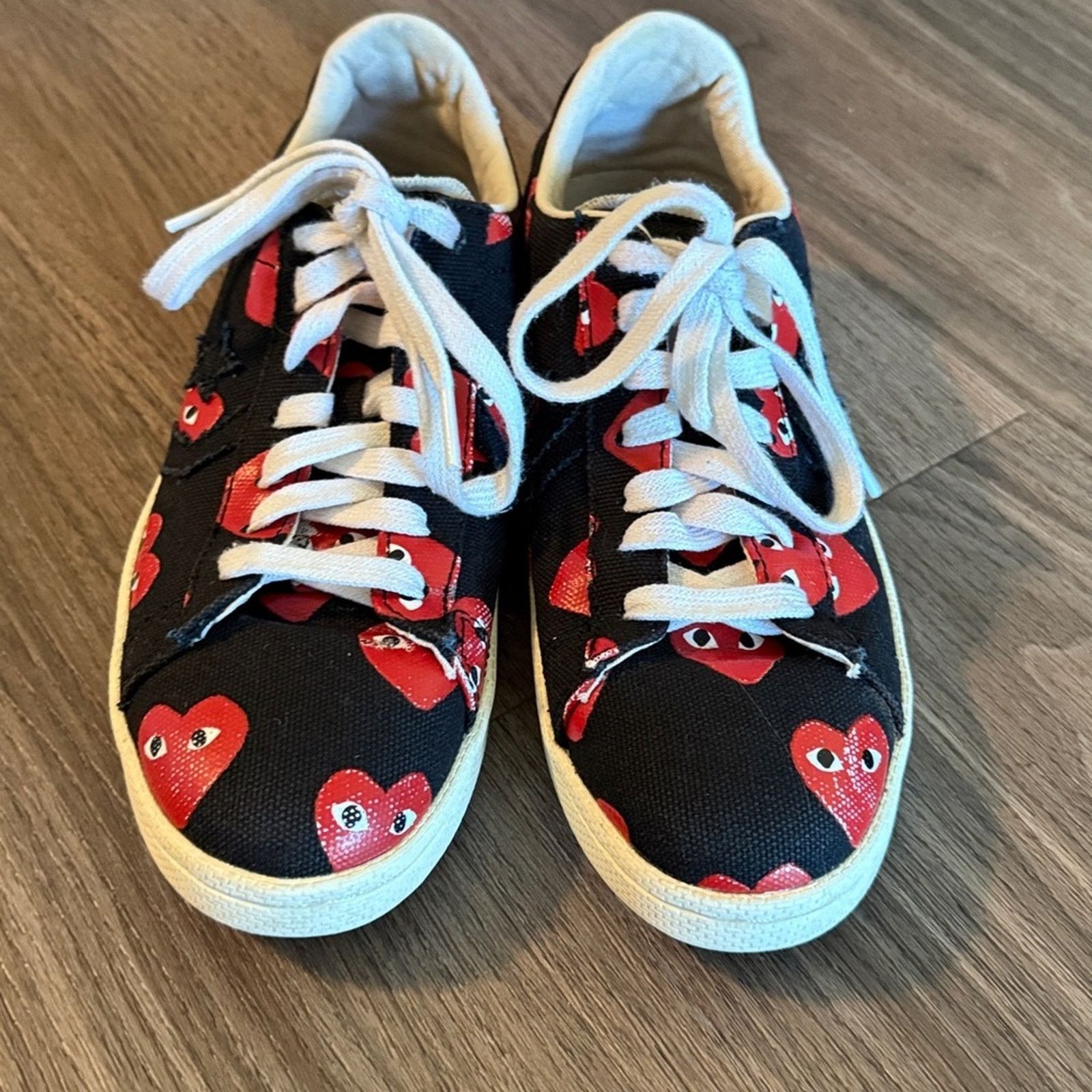 Comme des Garcons Comme des garçons play black heart print low top converse Size US 7.5 / IT 37.5 - 3 Thumbnail