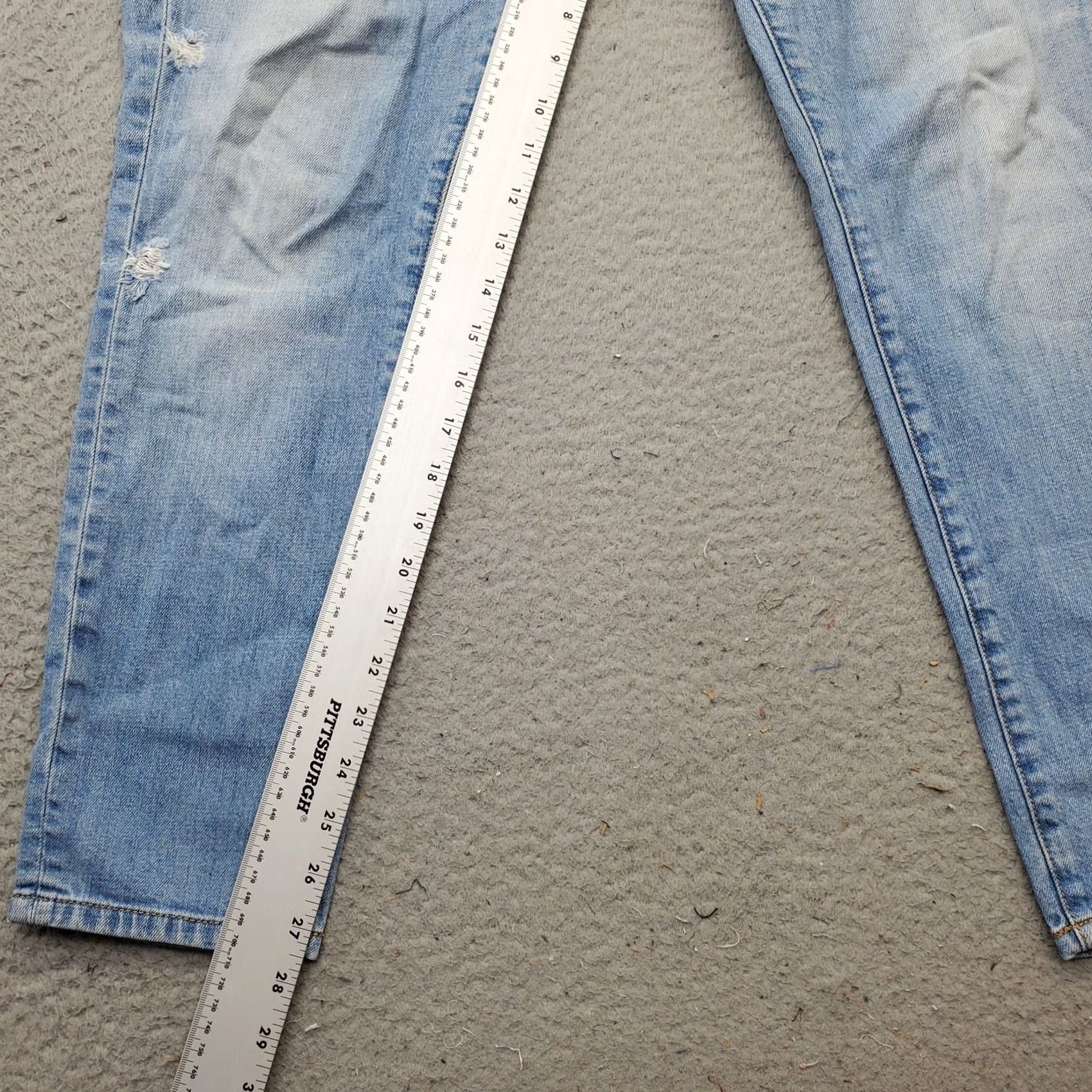 Vintage Genetic Denim Jeans Womens 31 Blue Distressed 5-Pocket Design Straight Leg Denim Pants Size 24" / US 00 / IT 34 - 4 Thumbnail