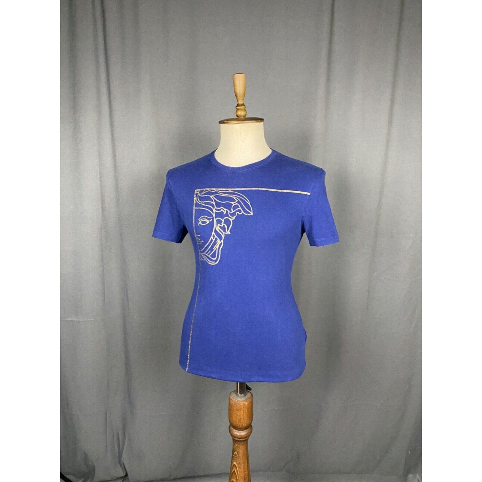 Versace Versace Big Logo Medusa Men's Blue T-Shirt Size M Size US M / EU 48-50 / 2 - 2 Thumbnail