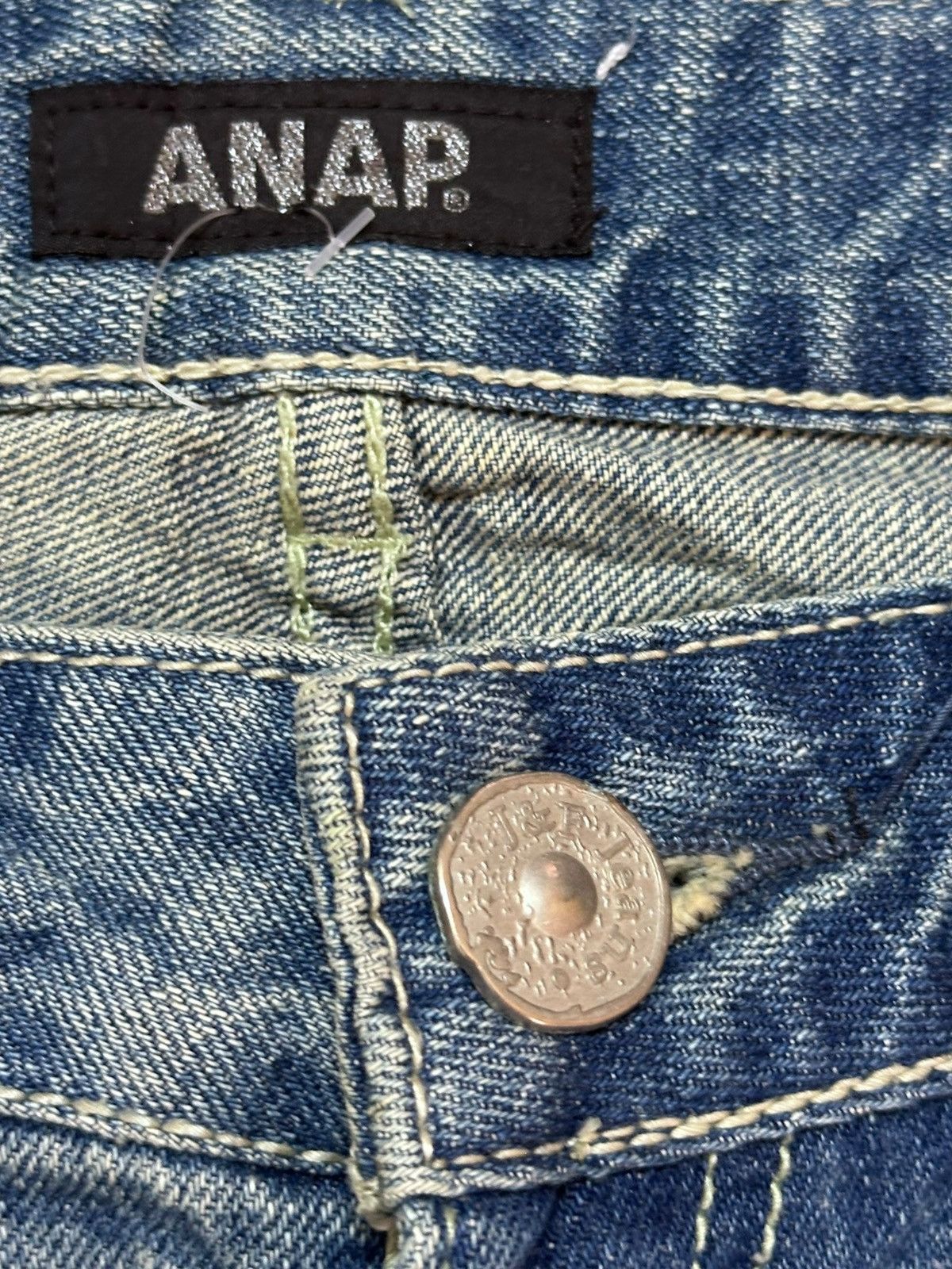 Hysteric Glamour Vintage ANAP Flare Bootcut Whiskers Wrinkles Denim Size US 30 / EU 46 - 5 Thumbnail
