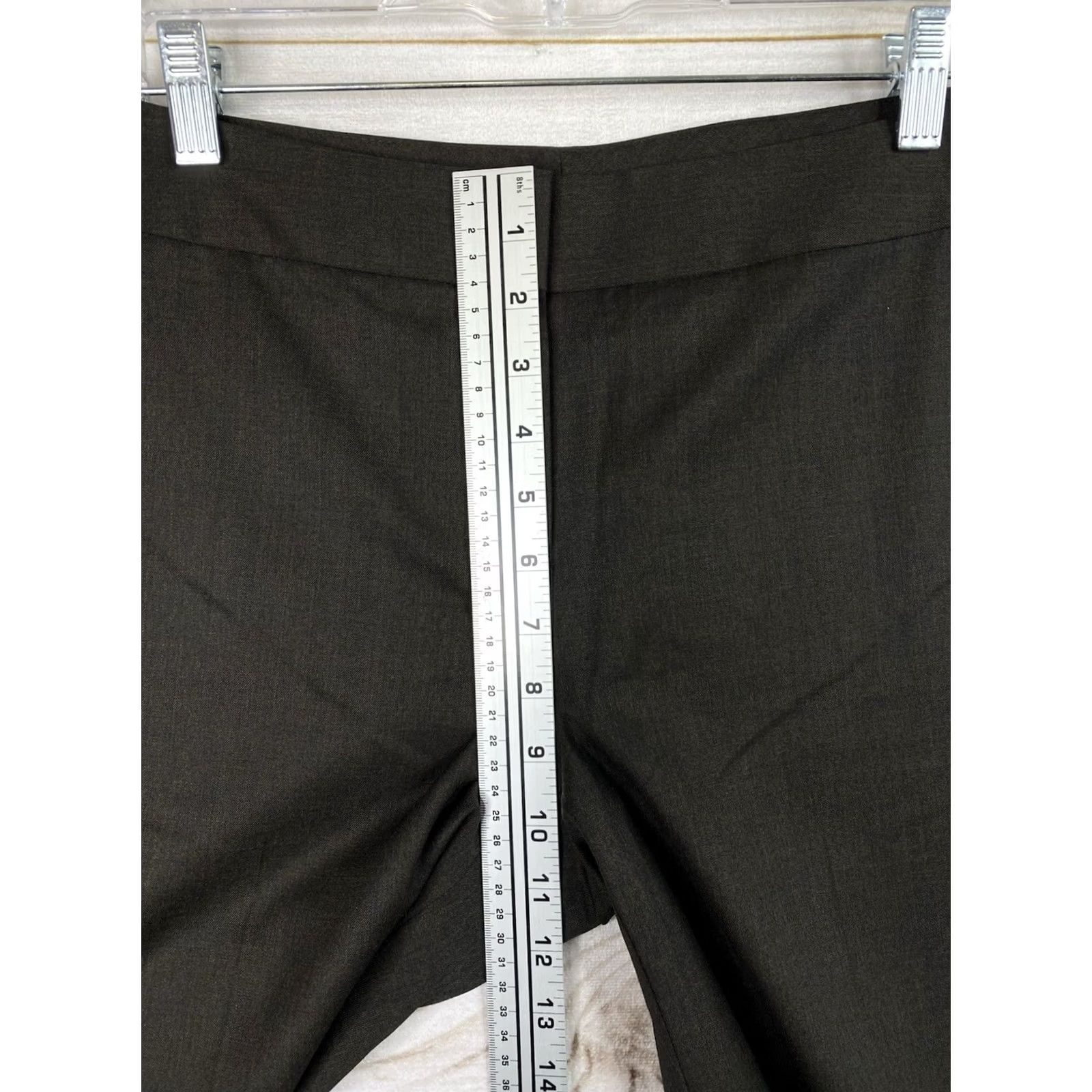 Vintage VINTAGE Lafayette 148 Dress Pants Womens 4 Brown Virgin Wool Trousers Unlined Minimalist Size 27" / US 4 / IT 40 - 5 Thumbnail
