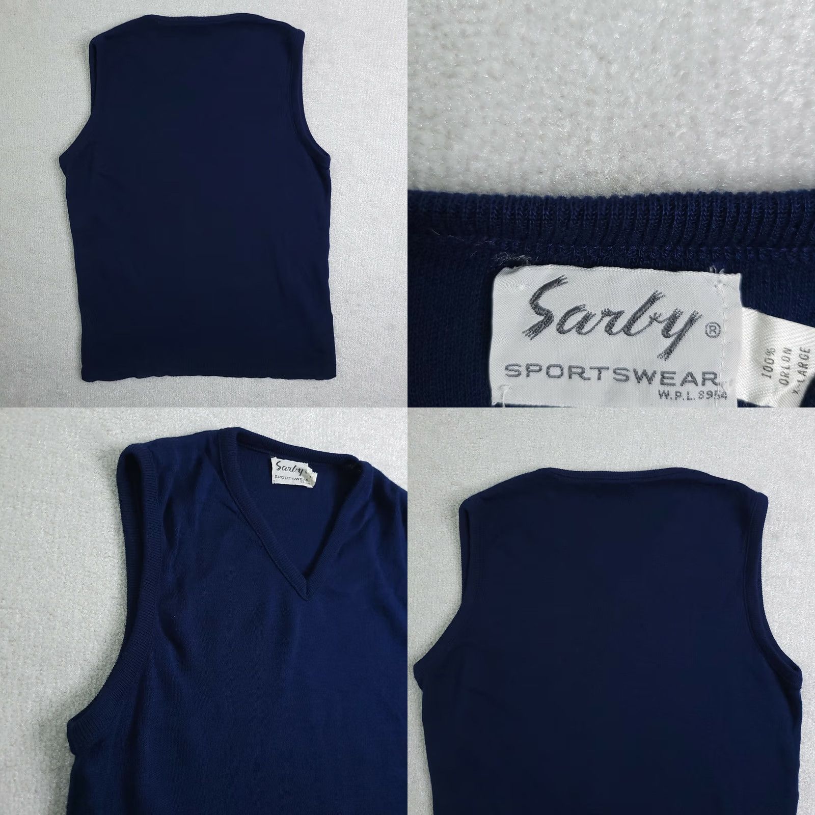 Vintage VINTAGE Sarby Sportswear Sweater Vest Mens XL Blue USA Rockabilly Orlon Size US XL / EU 56 / 4 - 8 Thumbnail