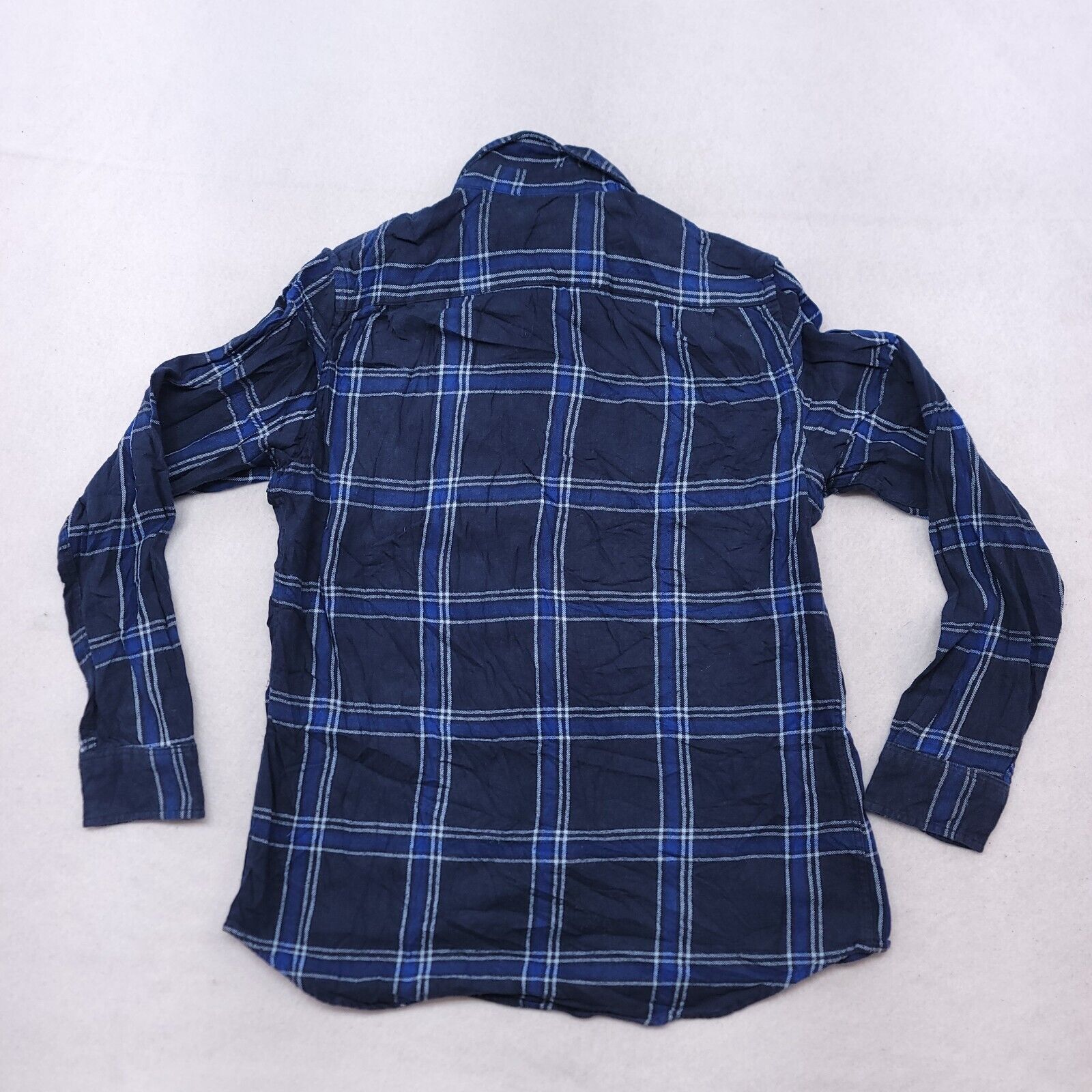 Old Navy Old Navy Windowpane Flannel Shirt Mens Size Medium M Blue Size US M / EU 48-50 / 2 - 10 Thumbnail