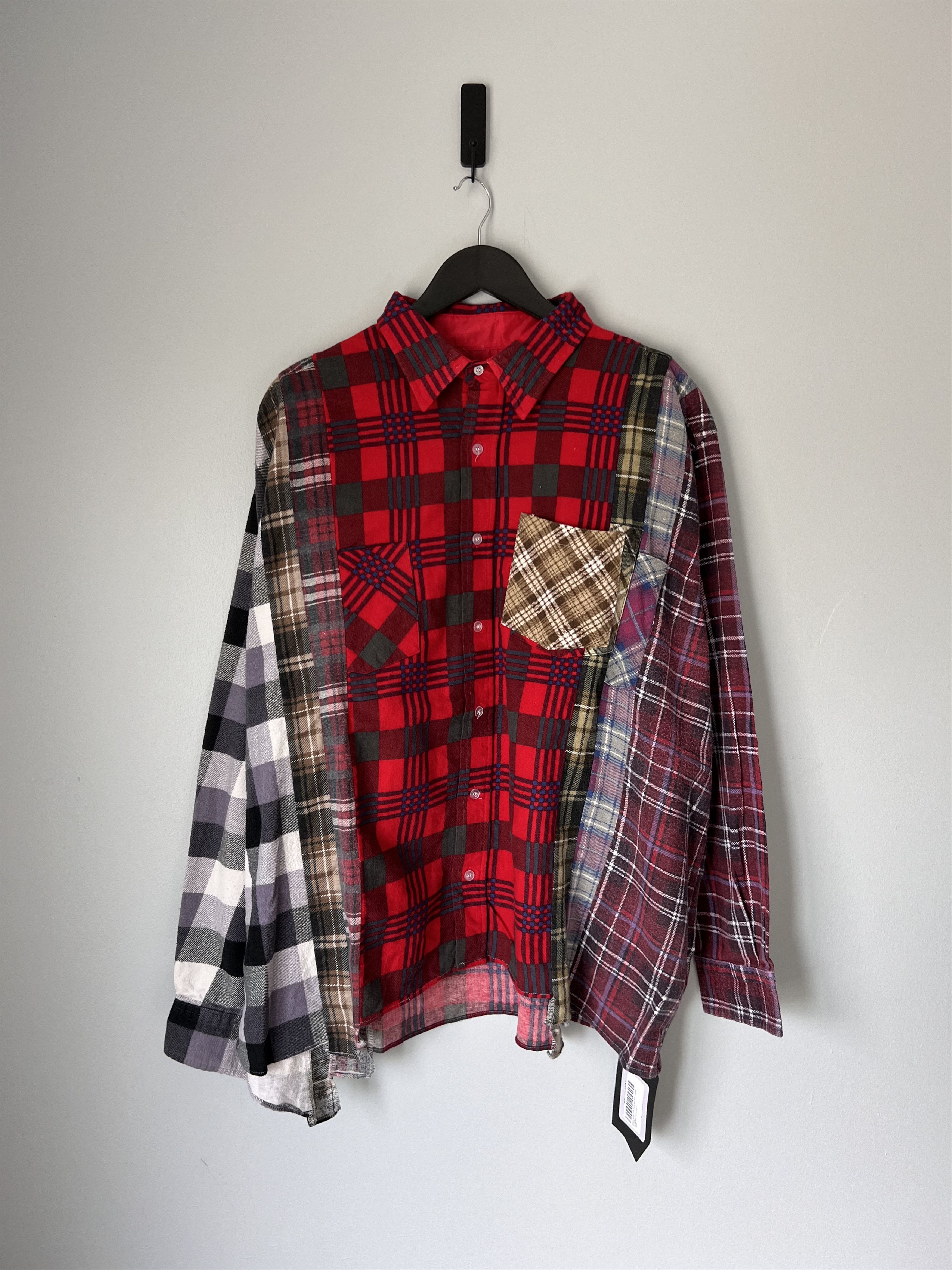 Needles Rebuild 7 Cuts Flannel Wide in Red