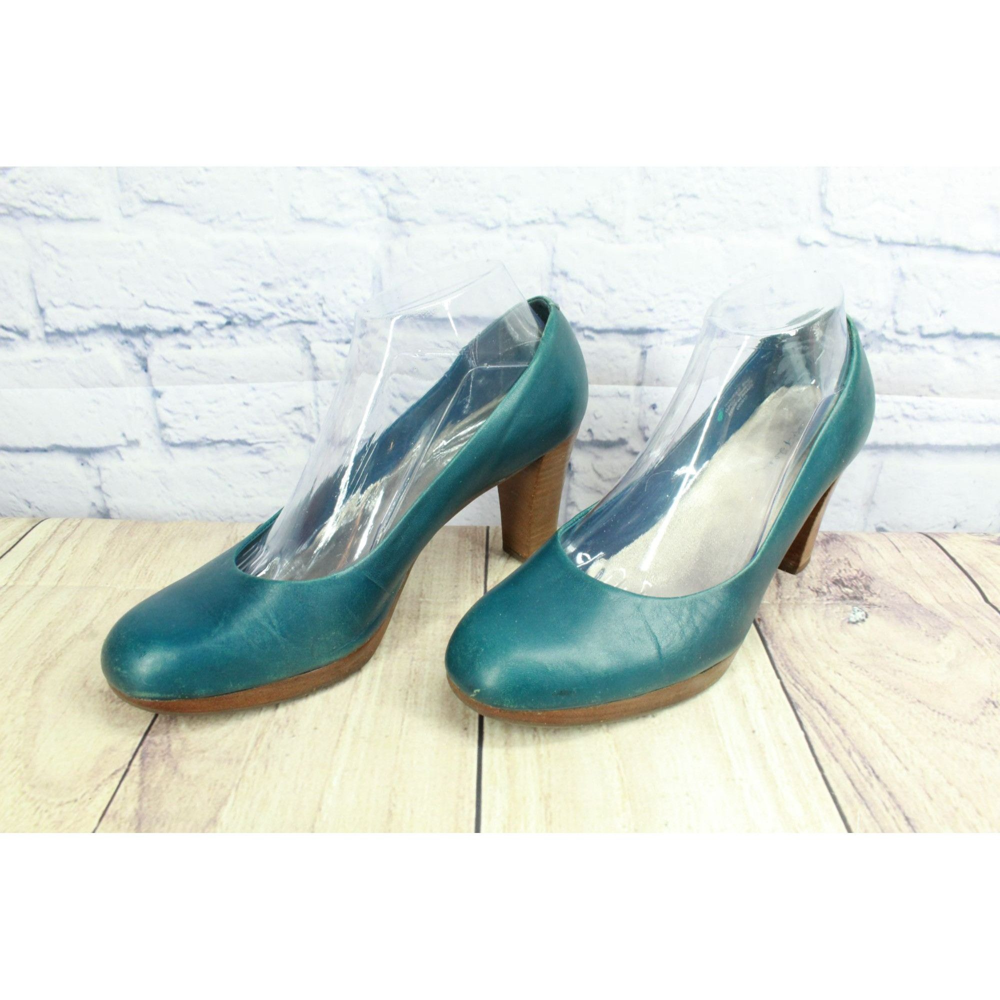 L.L. Bean × Leather LL Bean Women's Leather Casual Dress Pump Heel Shoes Size US 8.5 / IT 38.5 - 2 Thumbnail