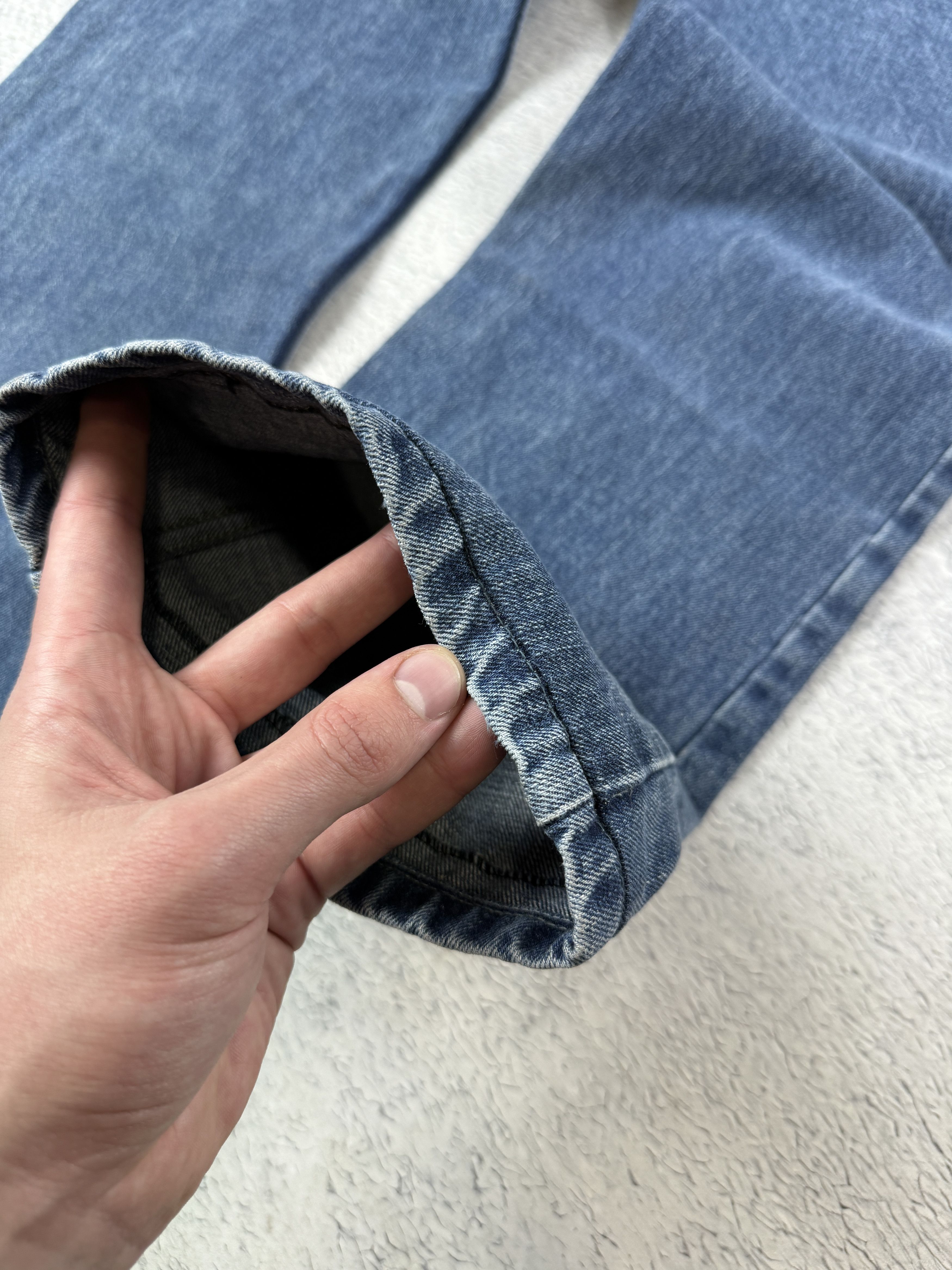 Diesel × JNCO Diesel Vintage Kulter Jeans Big Logo Blue Straight Drill Size US 33 - 13 Thumbnail
