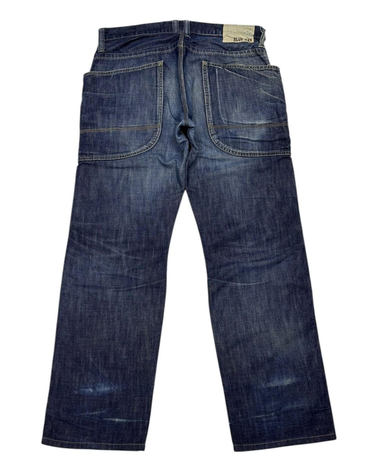 Hysteric Glamour 🔥BLUE WAY MADE IN NIPPON BAGGY JEANS DISTRESSED DENIM RARE Size US 33 - 8 Thumbnail