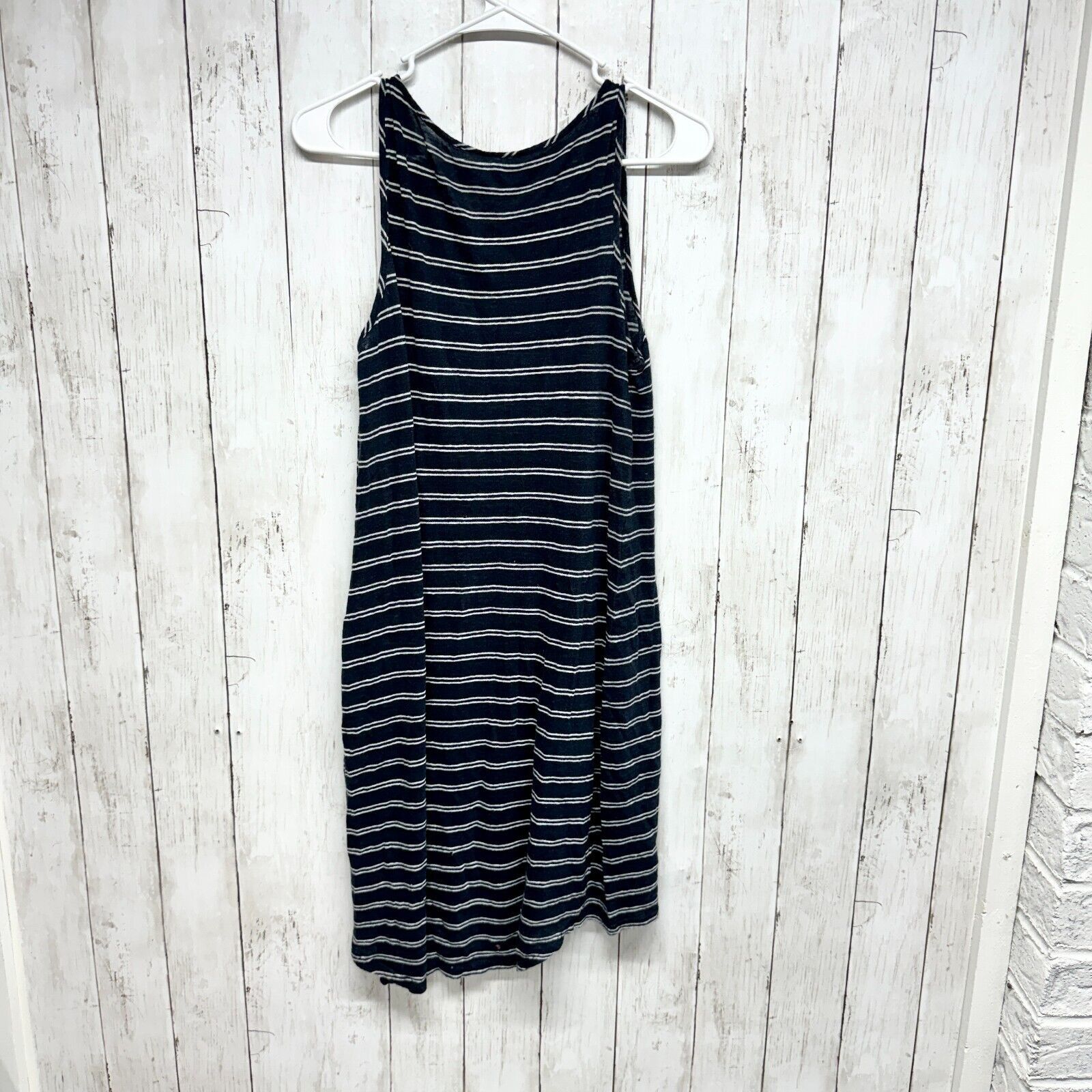 Vince Vince Dress Sz Medium Navy Mini Linen Sleeveless Round Neck Size M / US 6-8 / IT 42-44 - 1 Thumbnail