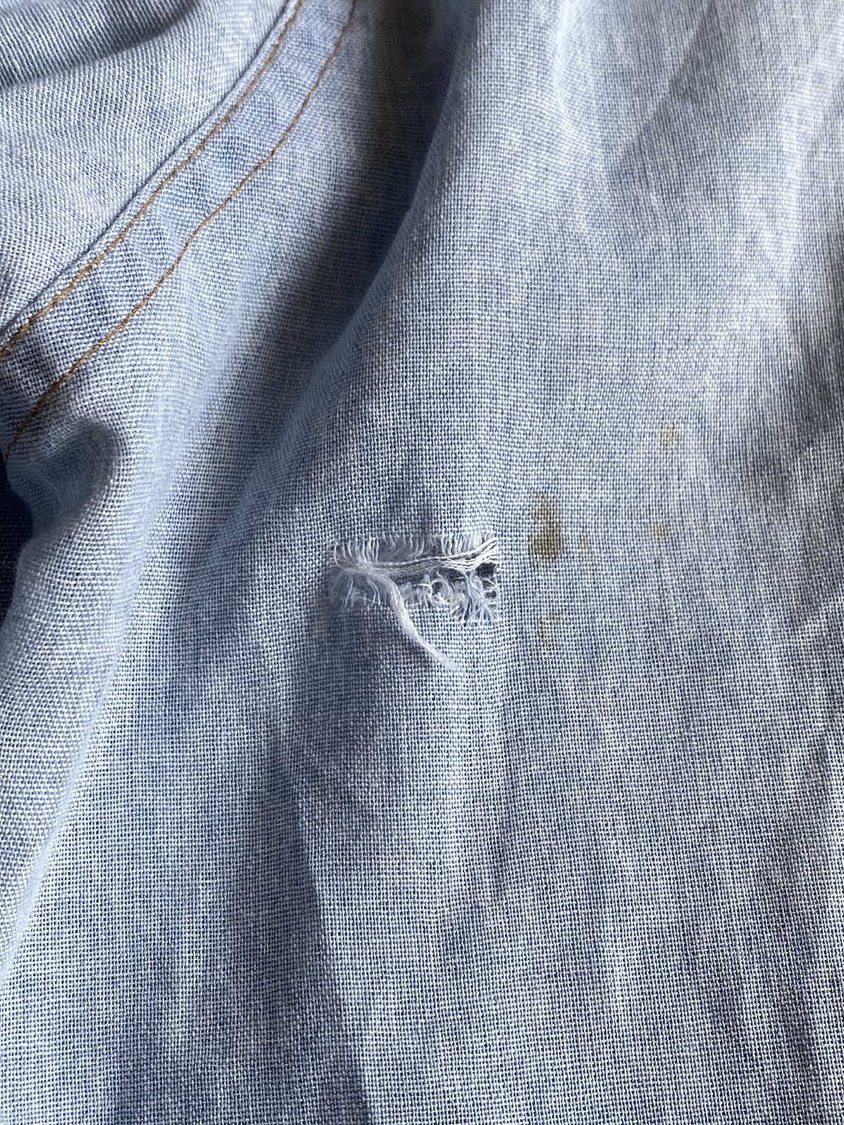 Vintage × Wrangler Vintage Wrangler Denim Shirt Snap Button Size US L / EU 52-54 / 3 - 14 Thumbnail