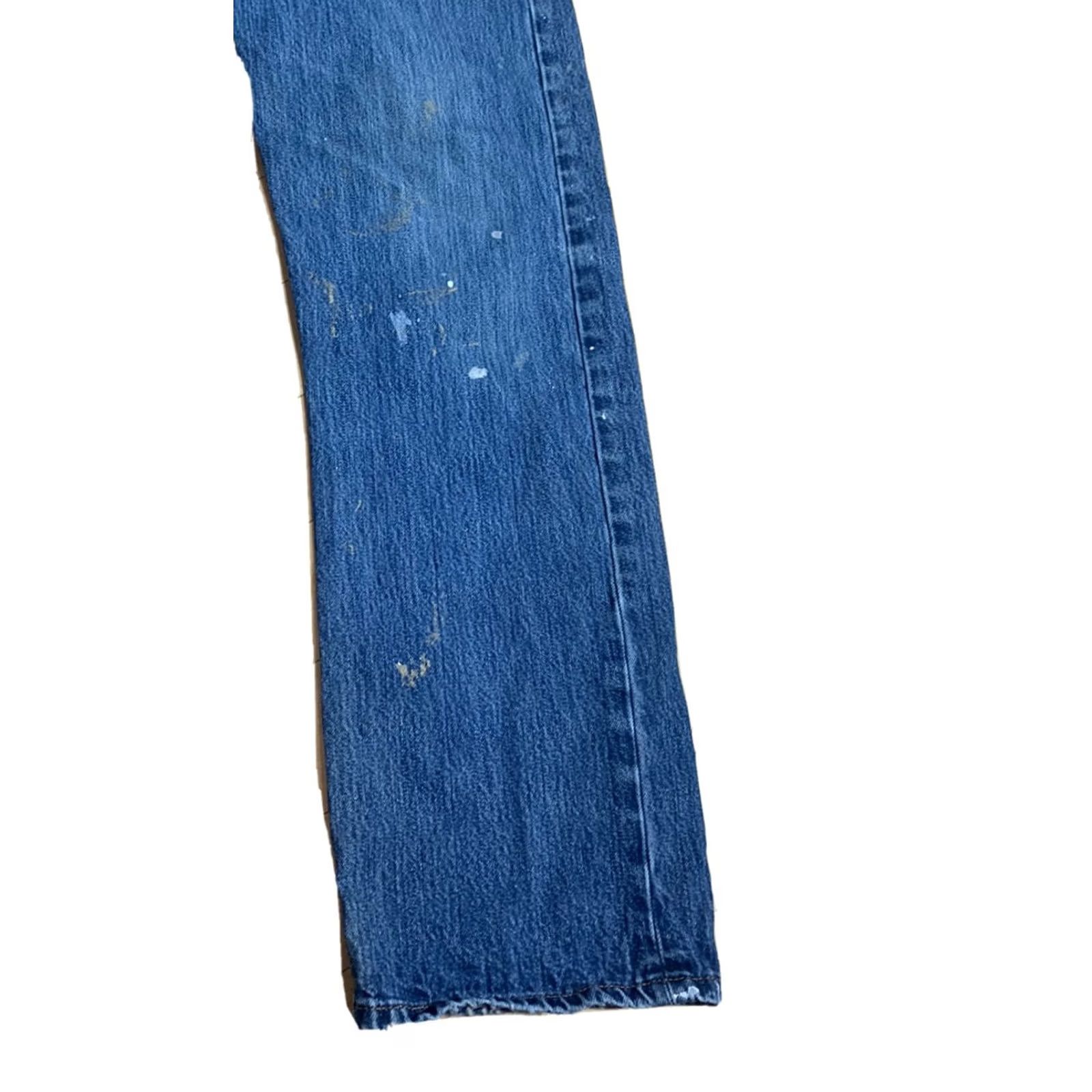 Levi's Mens Levi's 501 Straight Leg Paint Splatter Jeans Blue Size 32 X 30 Size US 32 / EU 48 - 5 Thumbnail
