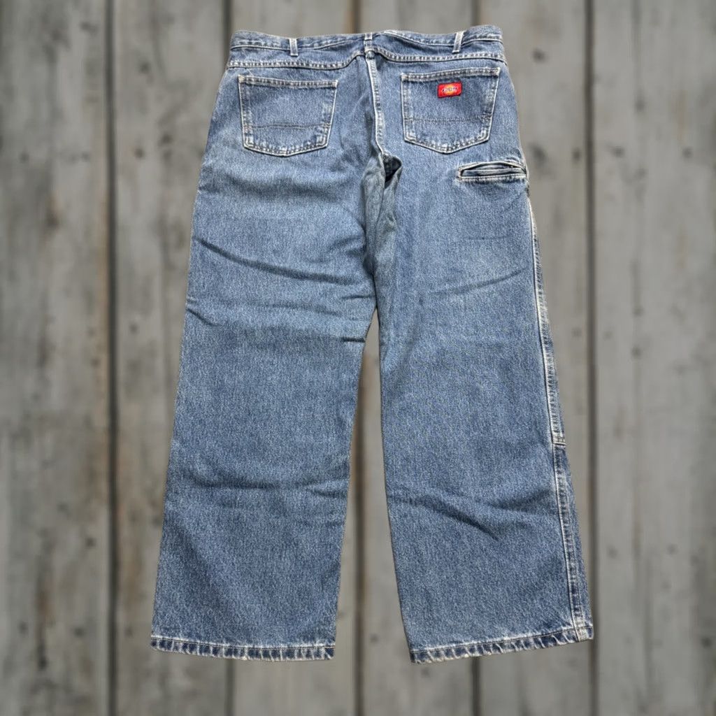 Dickies VTG Dickies Jeans Double Knee Men's 38x30 Dark Blue Denim Jeans Mens Regular 38 Dark Blue Distressed Vintage Dickies Jeans Size US 38 / EU 54 - 1 Thumbnail
