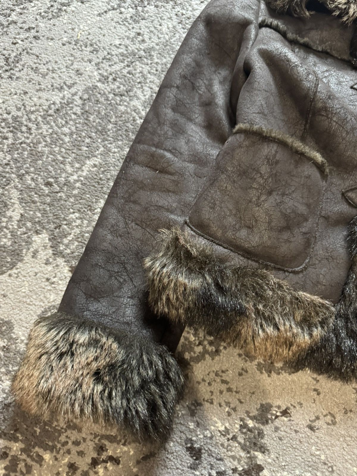 If Six Was Nine × Japanese Brand × Vintage Vintage y2k Asymmetrical G.O.A Style Fur Bomber Jacket Size US S / EU 44-46 / 1 - 10 Thumbnail