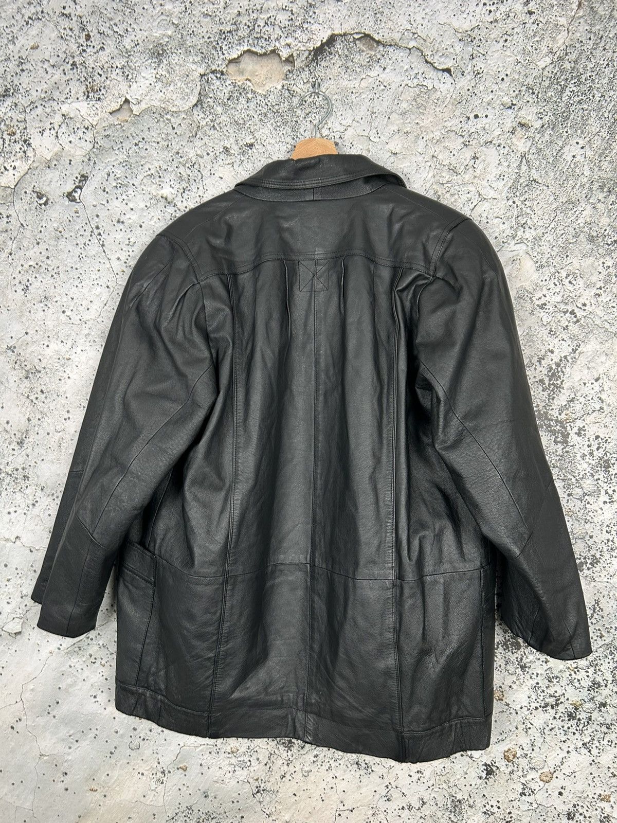 Genuine Leather Vintage Avant Garde Black Genuine Leather Jacket Designer Size US M / EU 48-50 / 2 - 6 Thumbnail