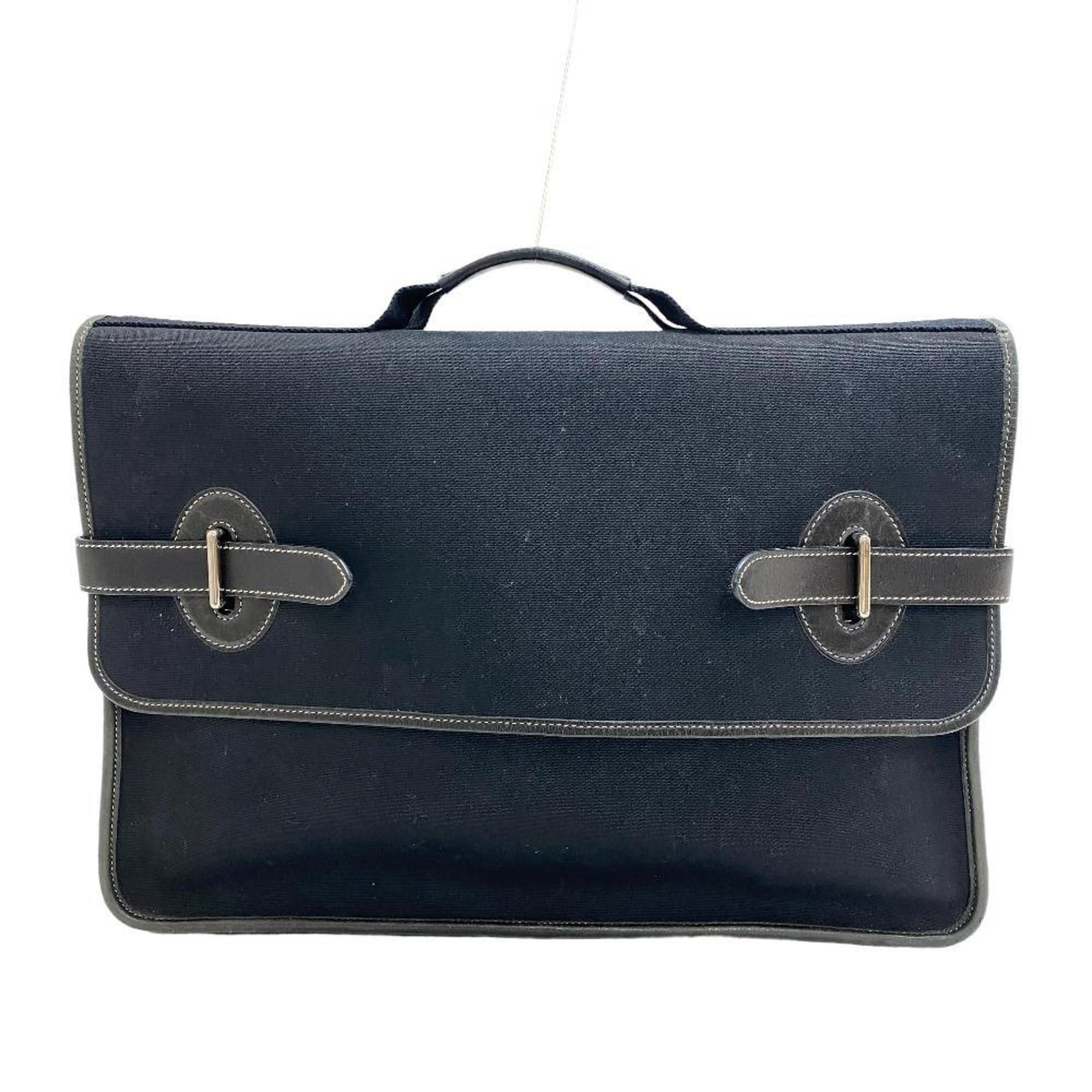 image of Hermes Toile Officier Buenaventura Mm Bag Black Men's Z0006012