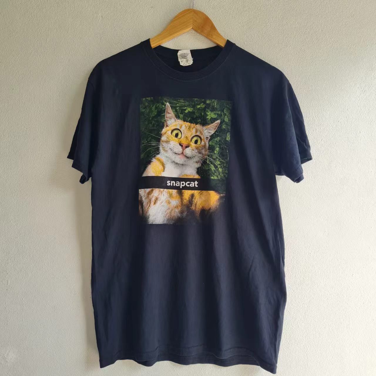 Vintage Black Vintage Cat-Print T-Shirt Size US M / EU 48-50 / 2 - 1 Thumbnail