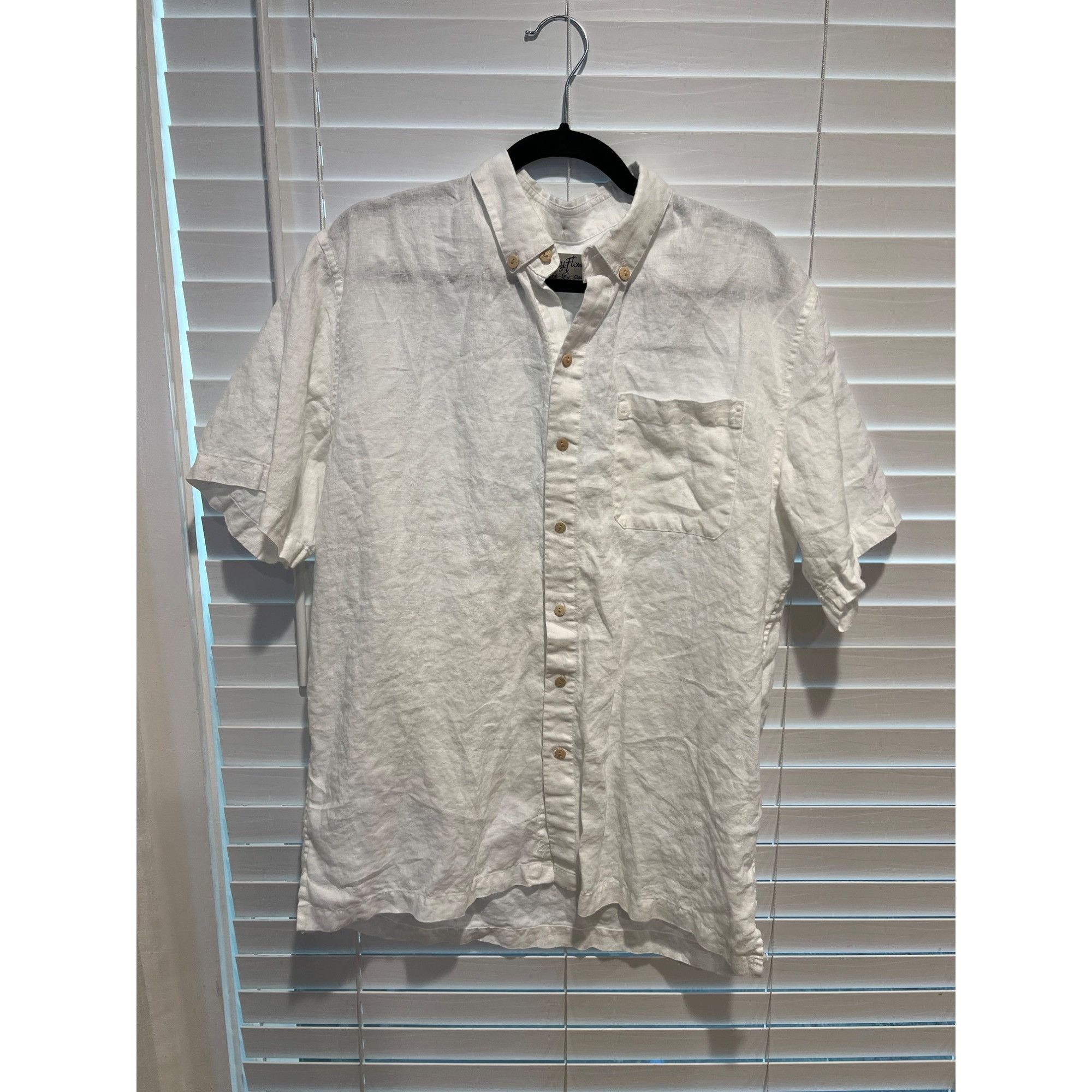 Kenny Flowers Kenny Flowers 100% Linen Short Sleeve Button Up Shirt - Size Size US XL / EU 56 / 4 - 1 Thumbnail