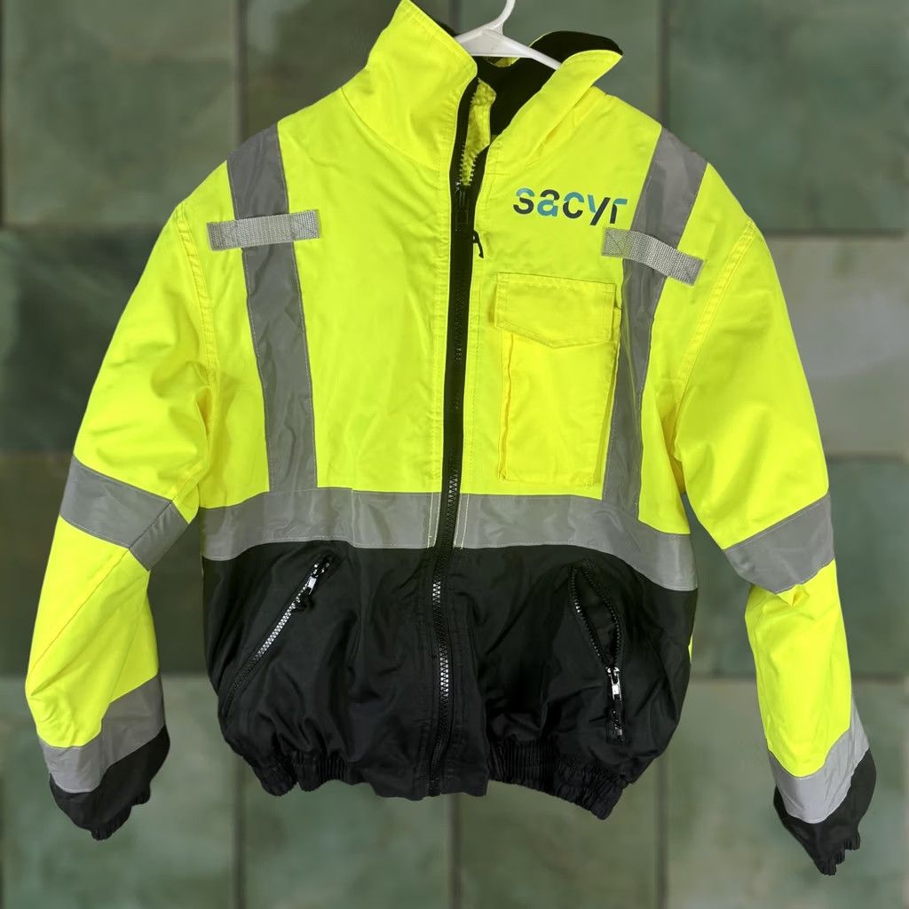 Vintage Radians Jacket Mens S Yellow Hi Vis Bomber Hooded Workwear SJ11QB-3ZGS Size US S / EU 44-46 / 1 - 1 Thumbnail